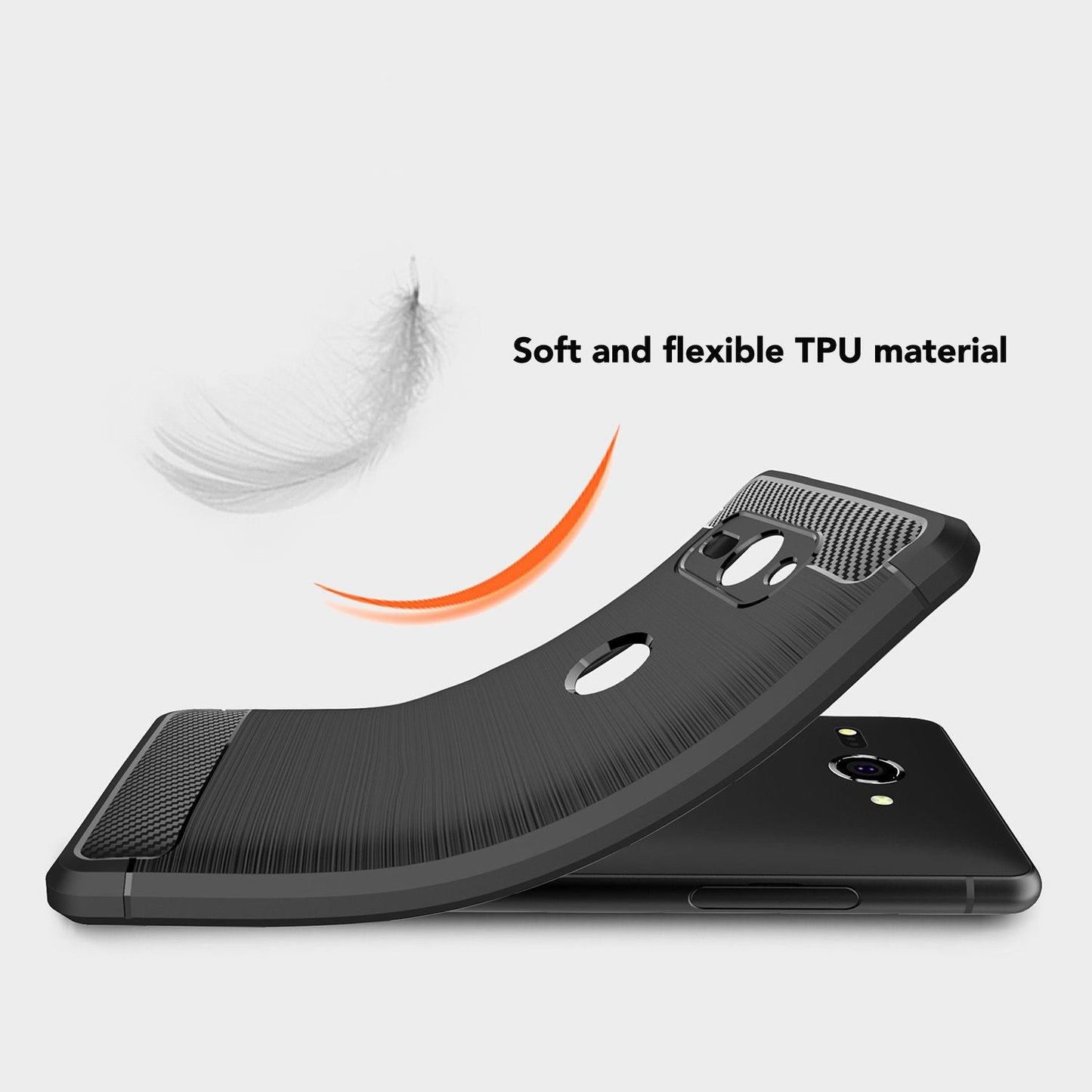 NALIA Sony Xperia XZ2 Compact Hülle Vortex Carbon Stil - Dünn, TPU Silikon, Schwarz