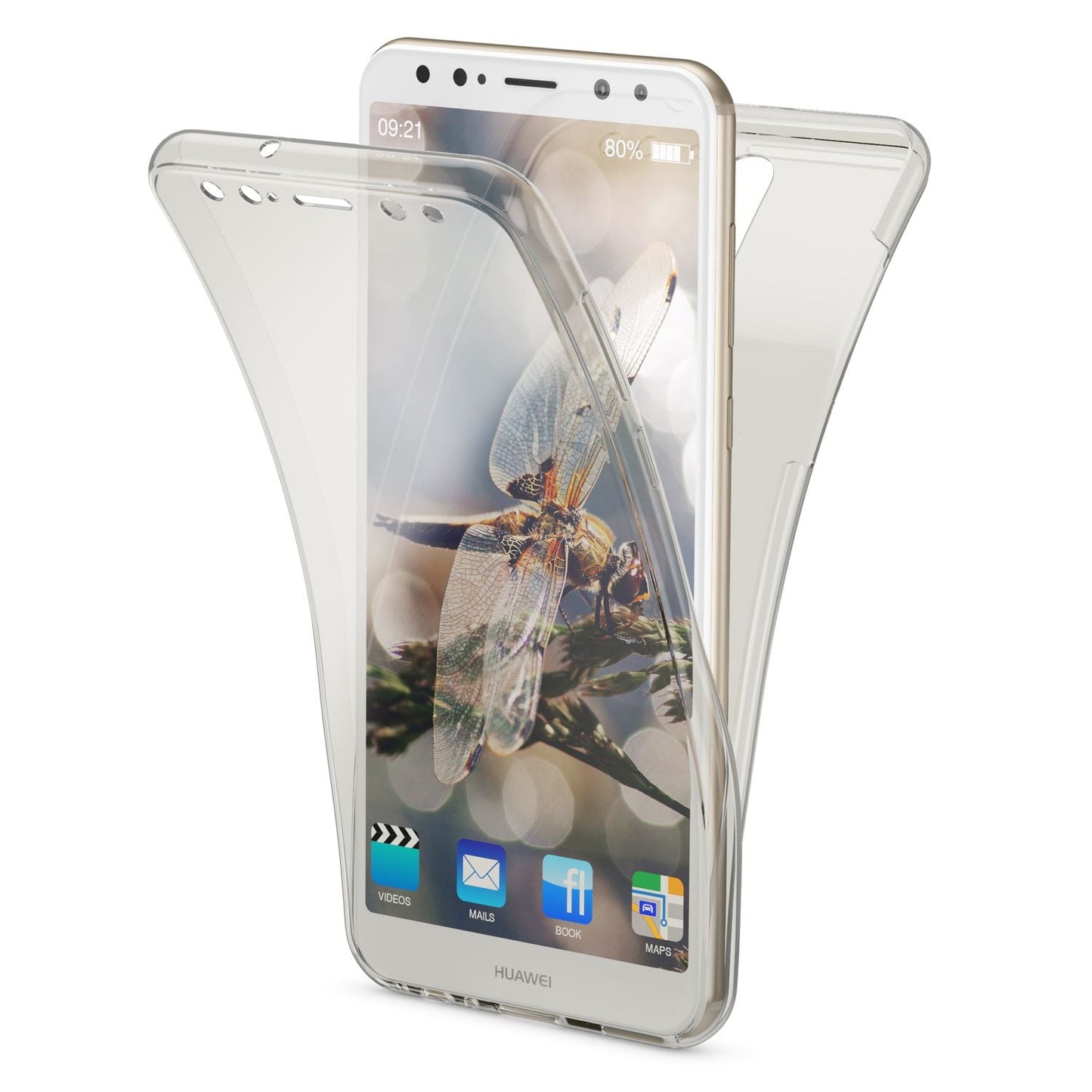 Husă Huawei Mate 10 Lite cu protecție completă la 360 de grade și protector de ecran - silicon subțire și transparent