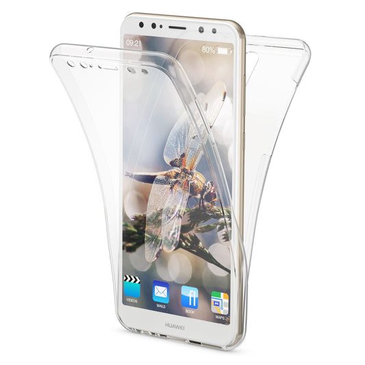 Husă Huawei Mate 10 Lite cu protecție completă la 360 de grade și protector de ecran - silicon subțire și transparent