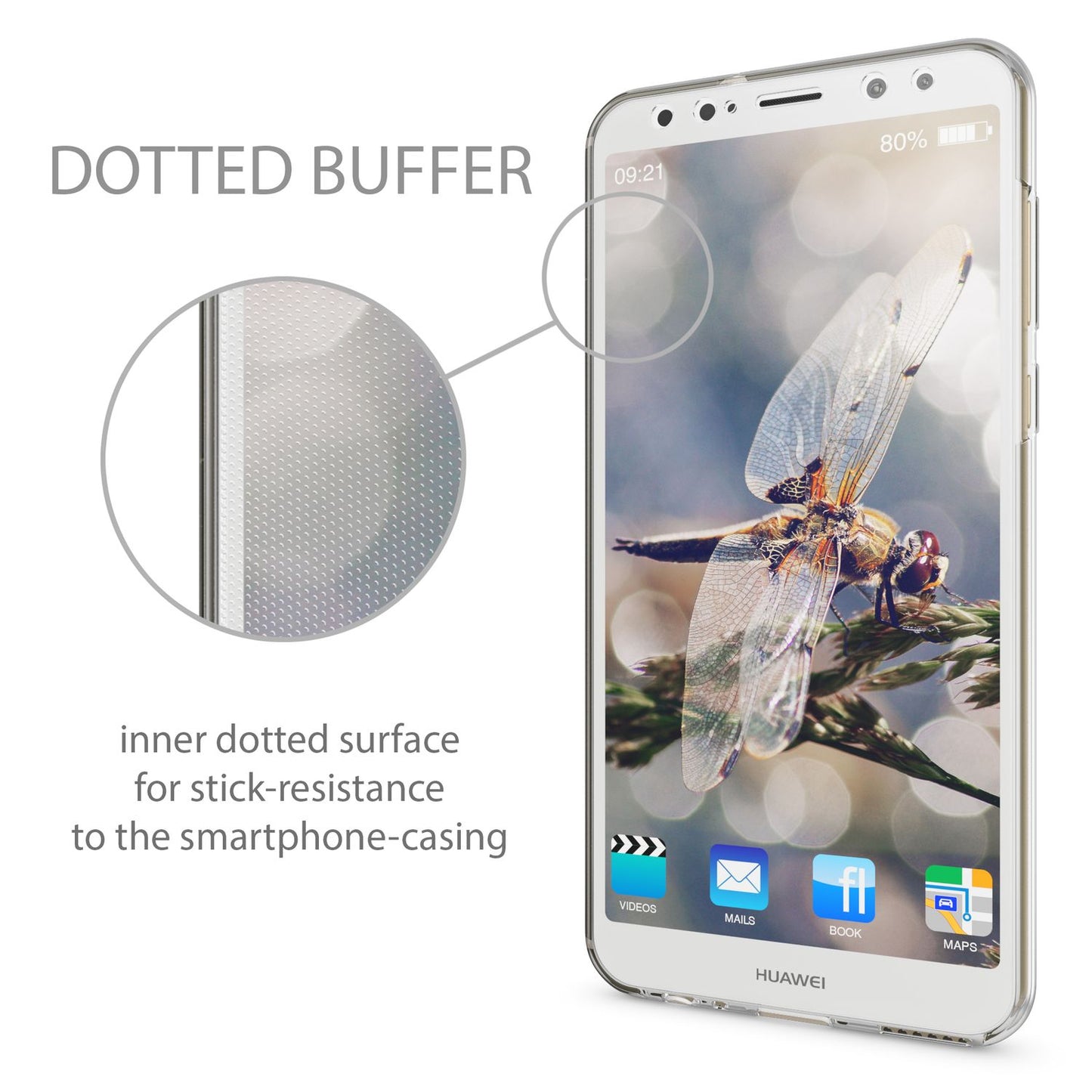 Husă Huawei Mate 10 Lite cu protecție completă la 360 de grade și protector de ecran - silicon subțire și transparent