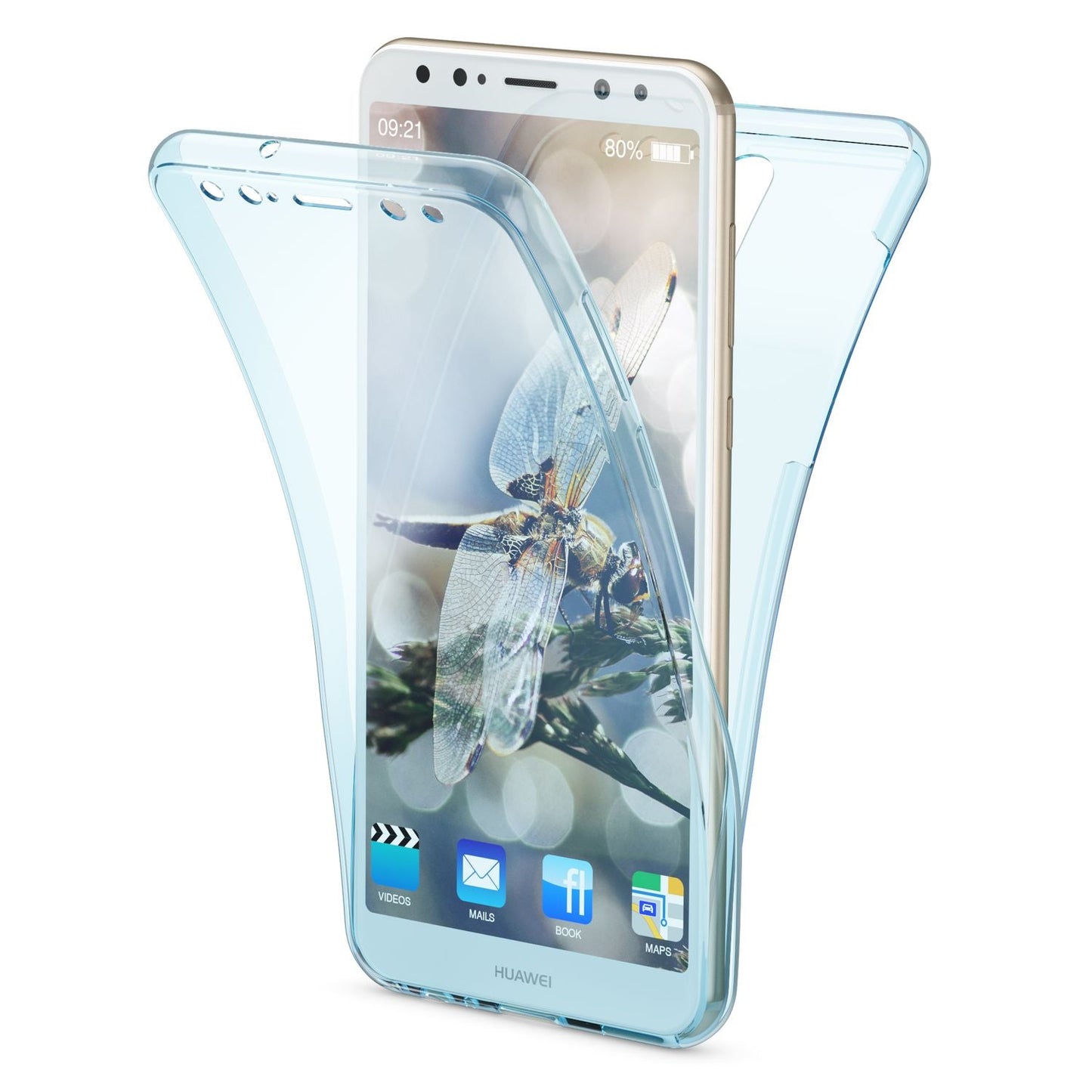 Husă Huawei Mate 10 Lite cu protecție completă la 360 de grade și protector de ecran - silicon subțire și transparent