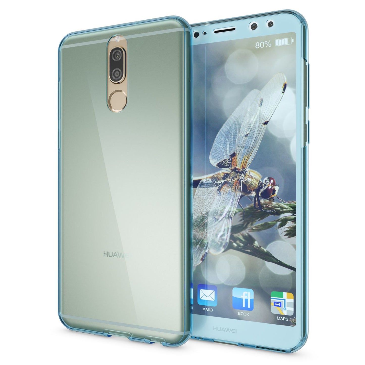 Husă Huawei Mate 10 Lite cu protecție completă la 360 de grade și protector de ecran - silicon subțire și transparent