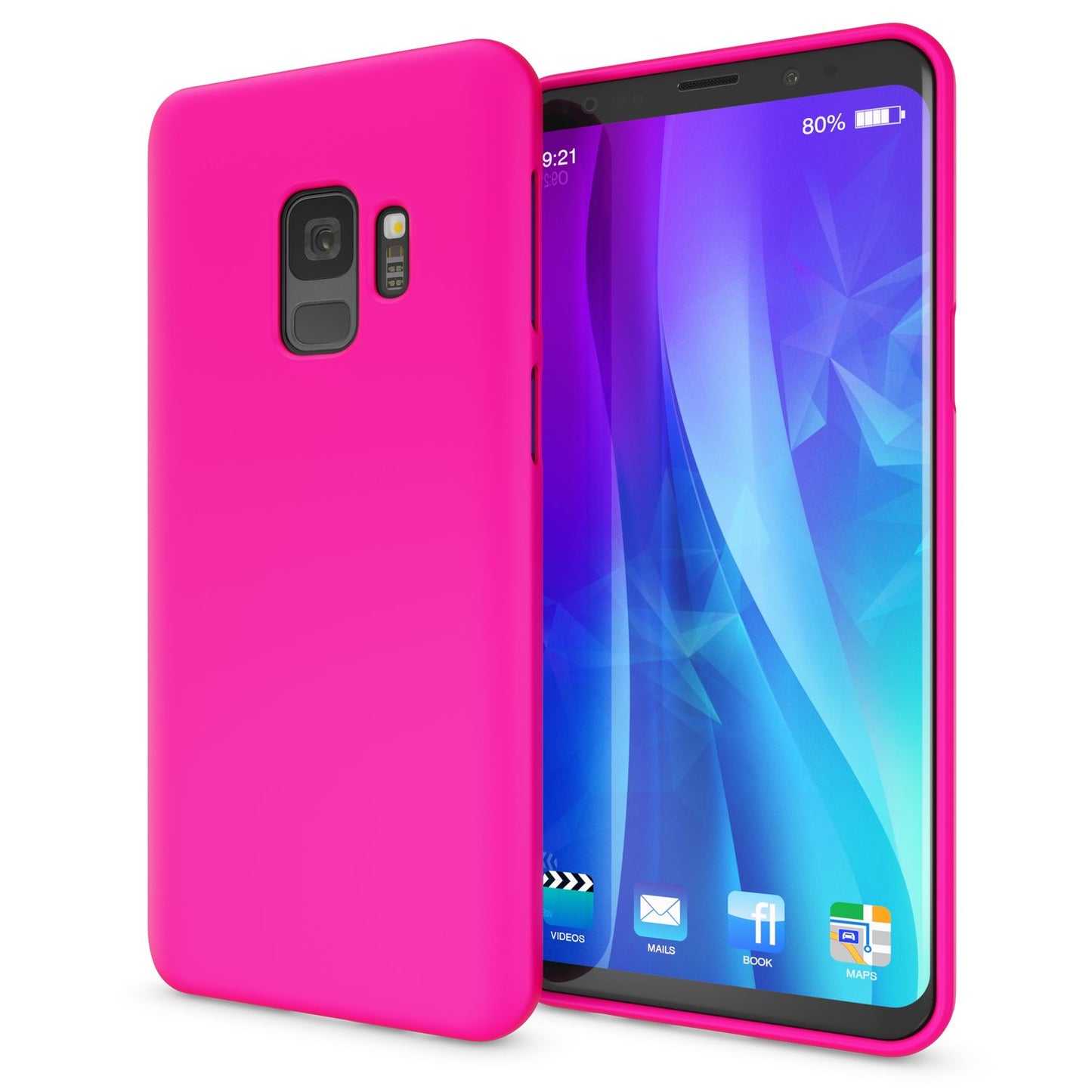 NALIA NeonShock Galaxy S9 Hülle Mit Neonfarben Strahlendem Schutz - Ultra Slim TPU Silikon Neonfarben