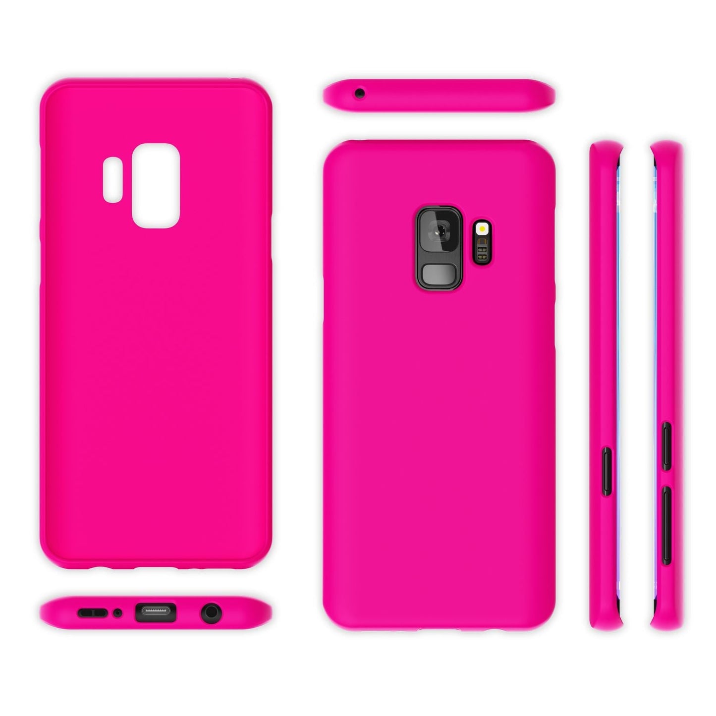 NALIA NeonShock Galaxy S9 Hülle Mit Neonfarben Strahlendem Schutz - Ultra Slim TPU Silikon Neonfarben