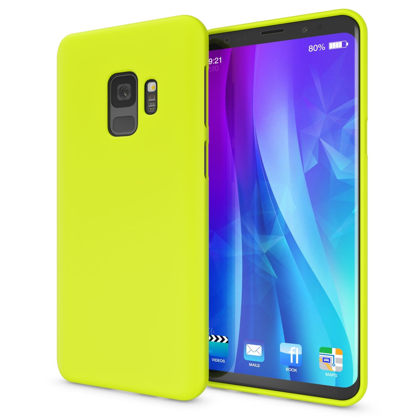 NALIA NeonShock Galaxy S9 Hülle Mit Neonfarben Strahlendem Schutz - Ultra Slim TPU Silikon Neonfarben