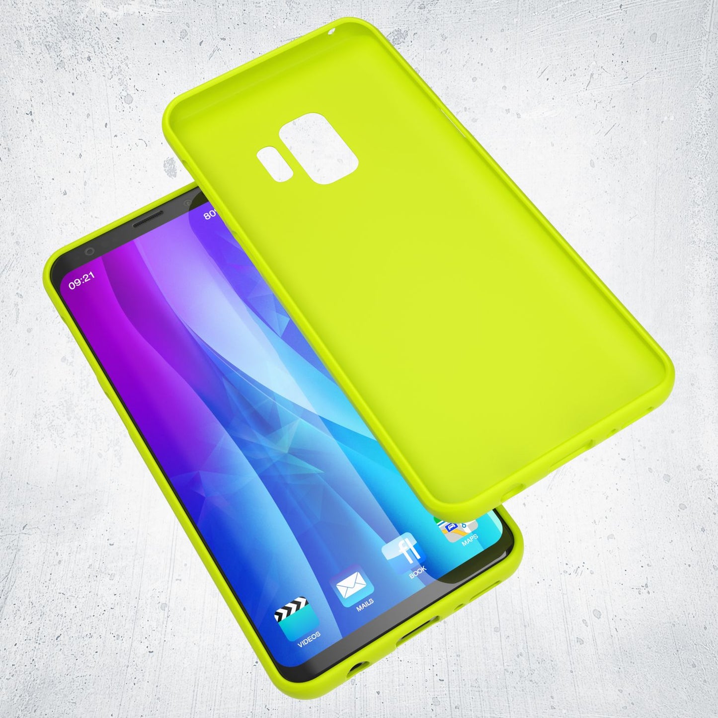 NALIA NeonShock Galaxy S9 Hülle Mit Neonfarben Strahlendem Schutz - Ultra Slim TPU Silikon Neonfarben