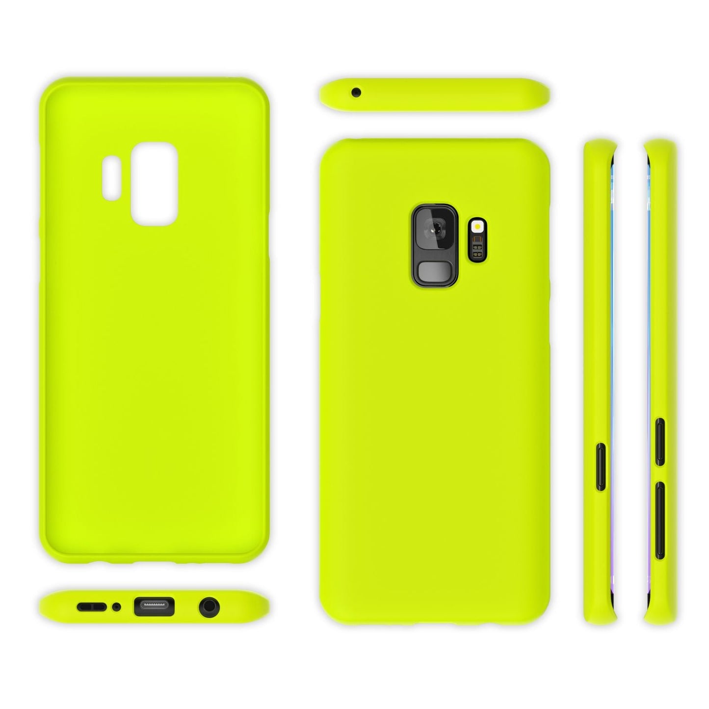 NALIA NeonShock Galaxy S9 Hülle Mit Neonfarben Strahlendem Schutz - Ultra Slim TPU Silikon Neonfarben