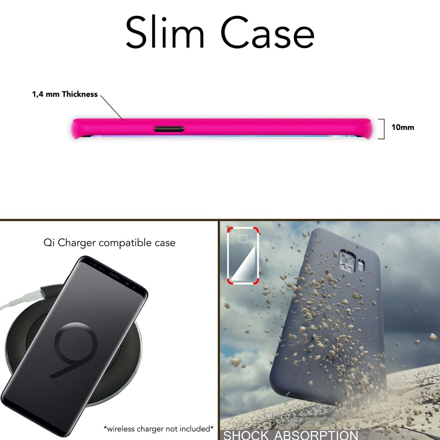 NALIA NeonShock Galaxy S9 Hülle Mit Neonfarben Strahlendem Schutz - Ultra Slim TPU Silikon Neonfarben