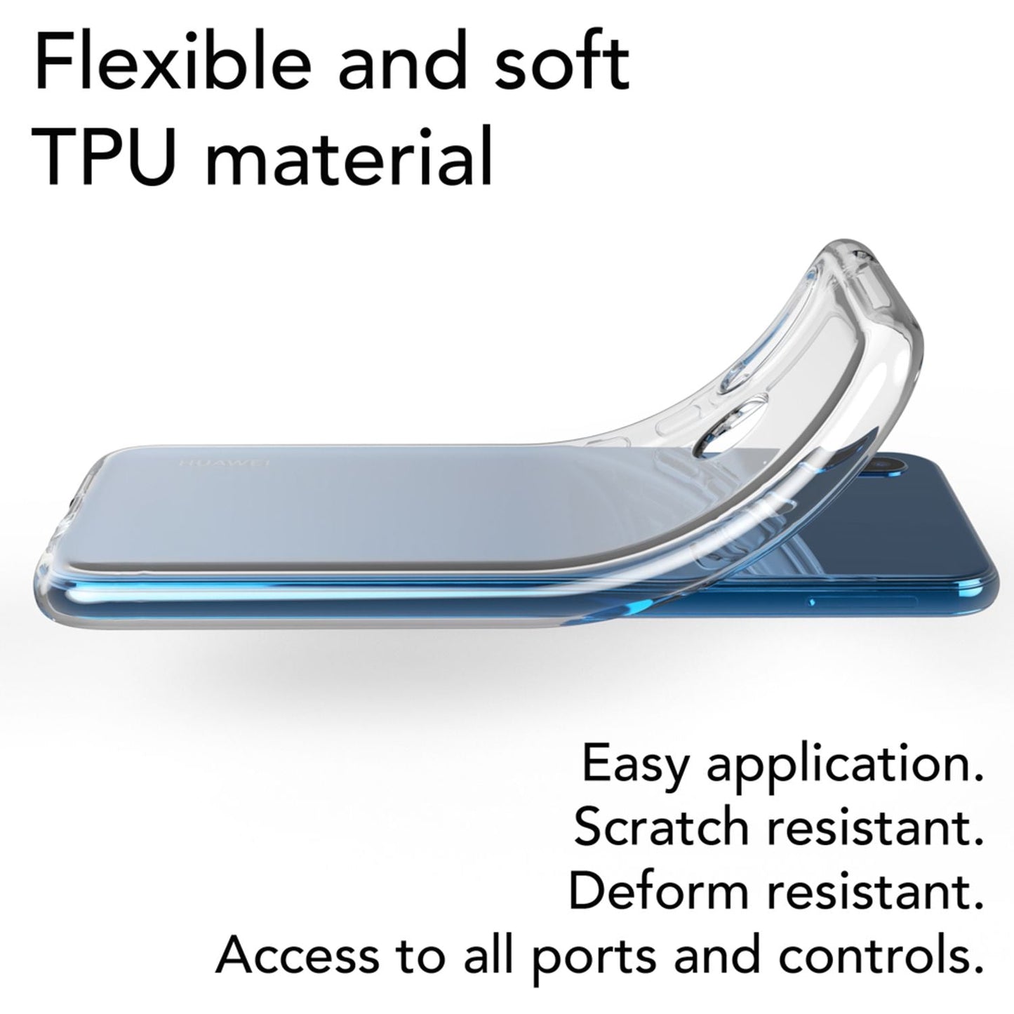 NALIA Handyhülle für Huawei P20 Lite Hülle, Durchsichtige Silikon Schutzhülle