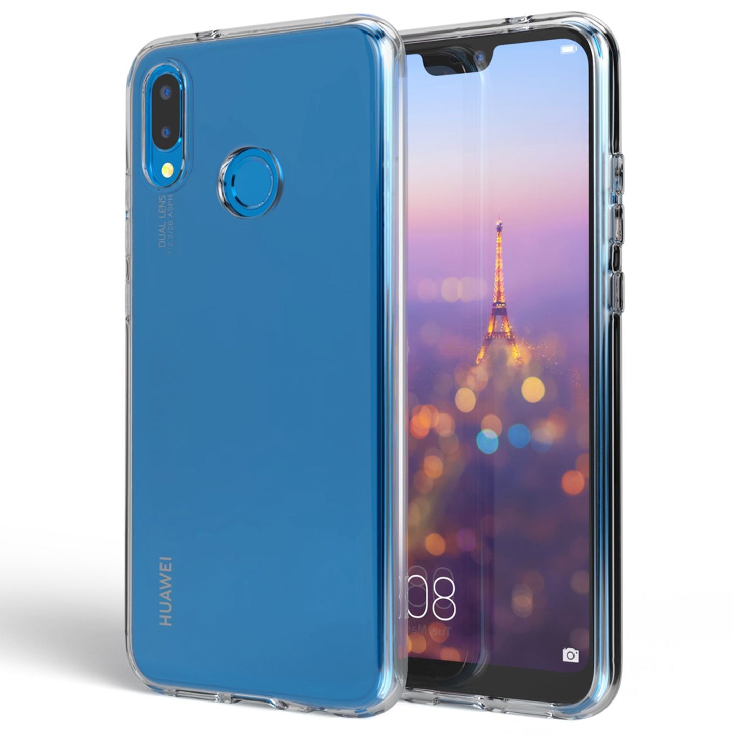 NALIA Handyhülle für Huawei P20 Lite Hülle, Durchsichtige Silikon Schutzhülle