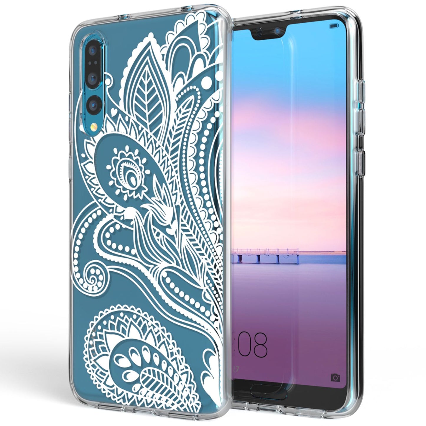 Husă din silicon pentru Huawei P20 Pro cu design, transparentă - subțire, transparentă, potrivire perfectă