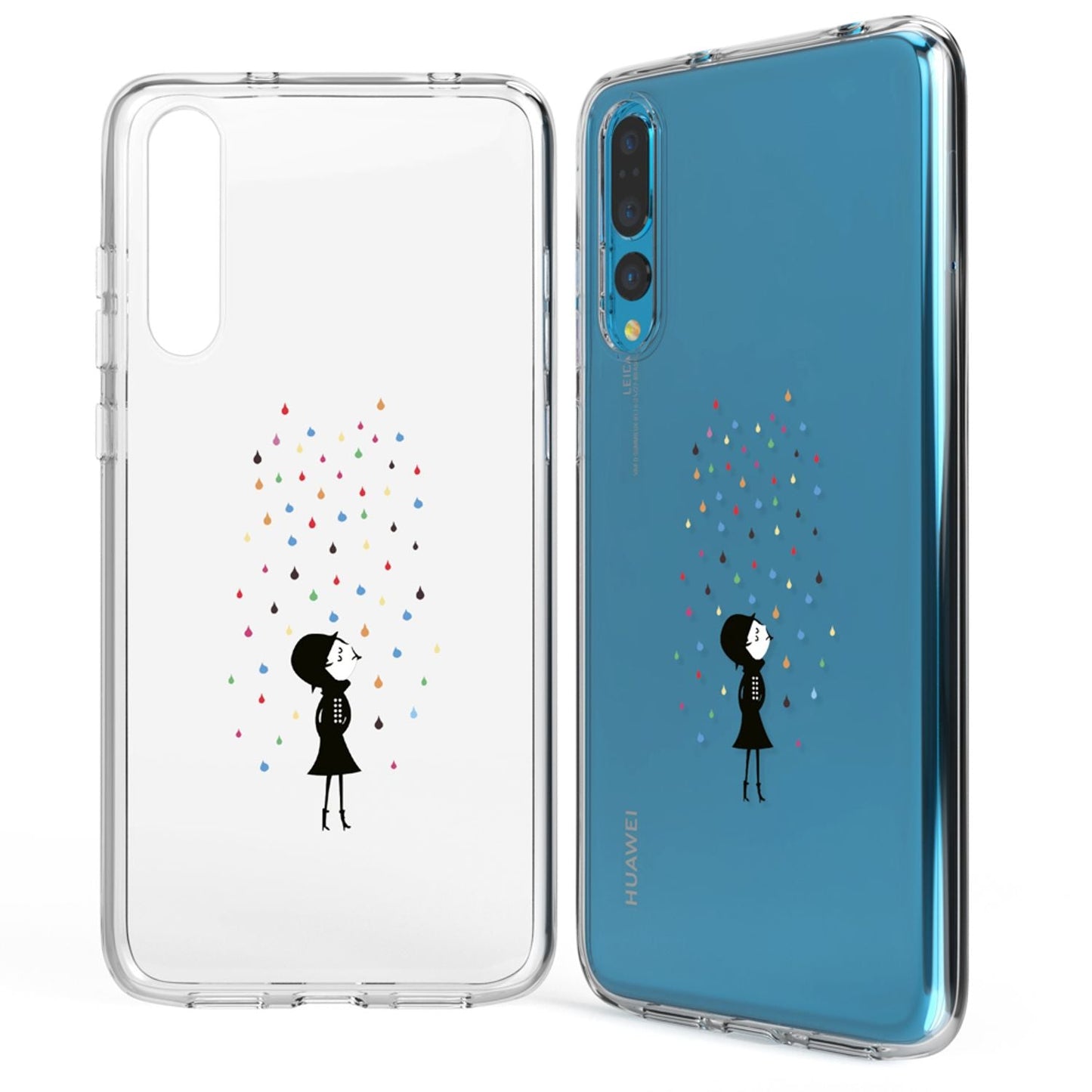 Husă din silicon pentru Huawei P20 Pro cu design, transparentă - subțire, transparentă, potrivire perfectă