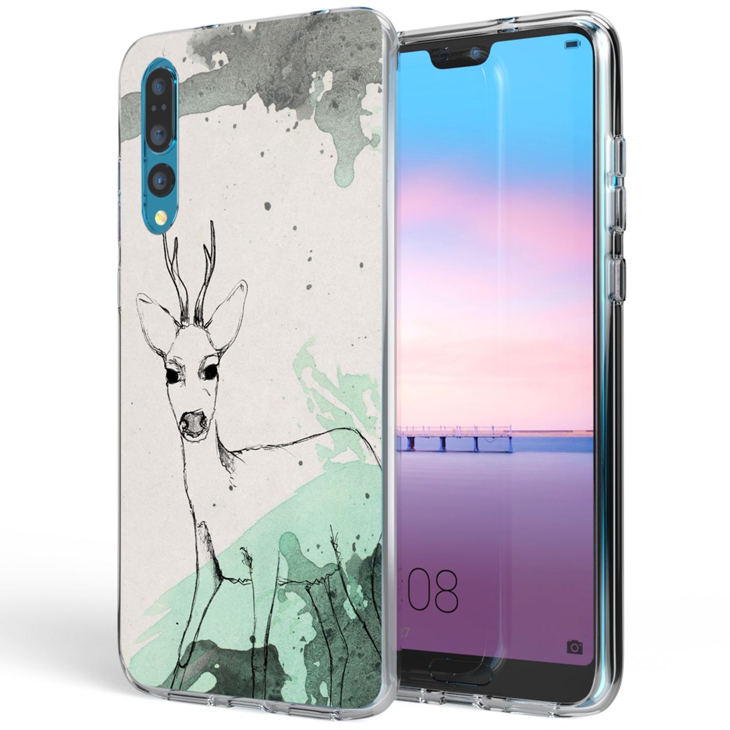 Husă din silicon pentru Huawei P20 Pro cu design, transparentă - subțire, transparentă, potrivire perfectă