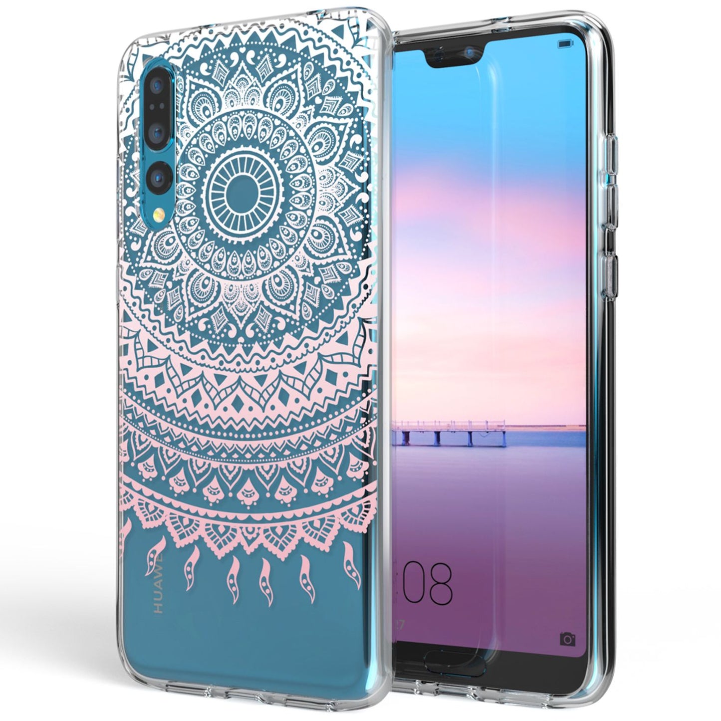 Husă din silicon pentru Huawei P20 Pro cu design, transparentă - subțire, transparentă, potrivire perfectă