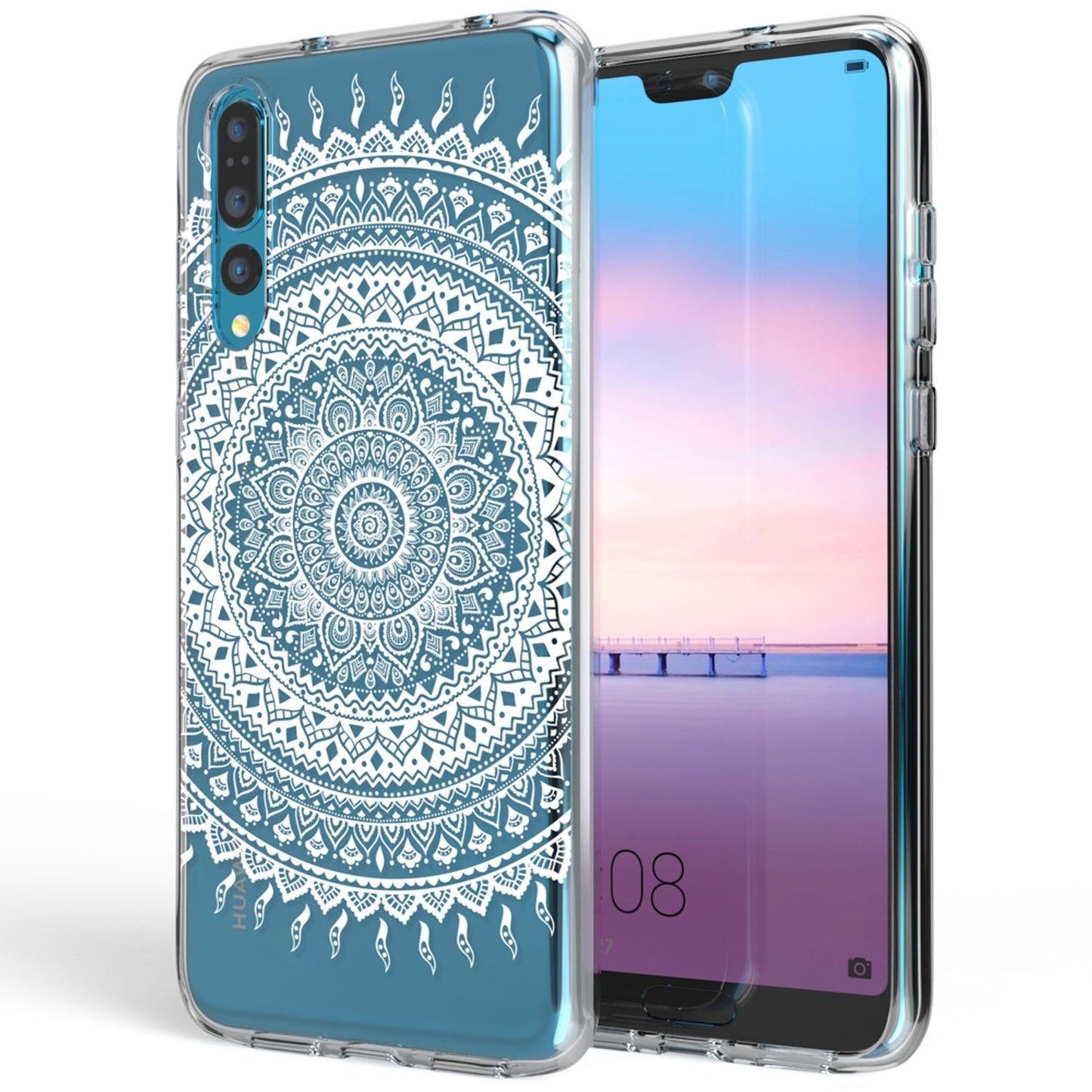 Husă din silicon pentru Huawei P20 Pro cu design, transparentă - subțire, transparentă, potrivire perfectă