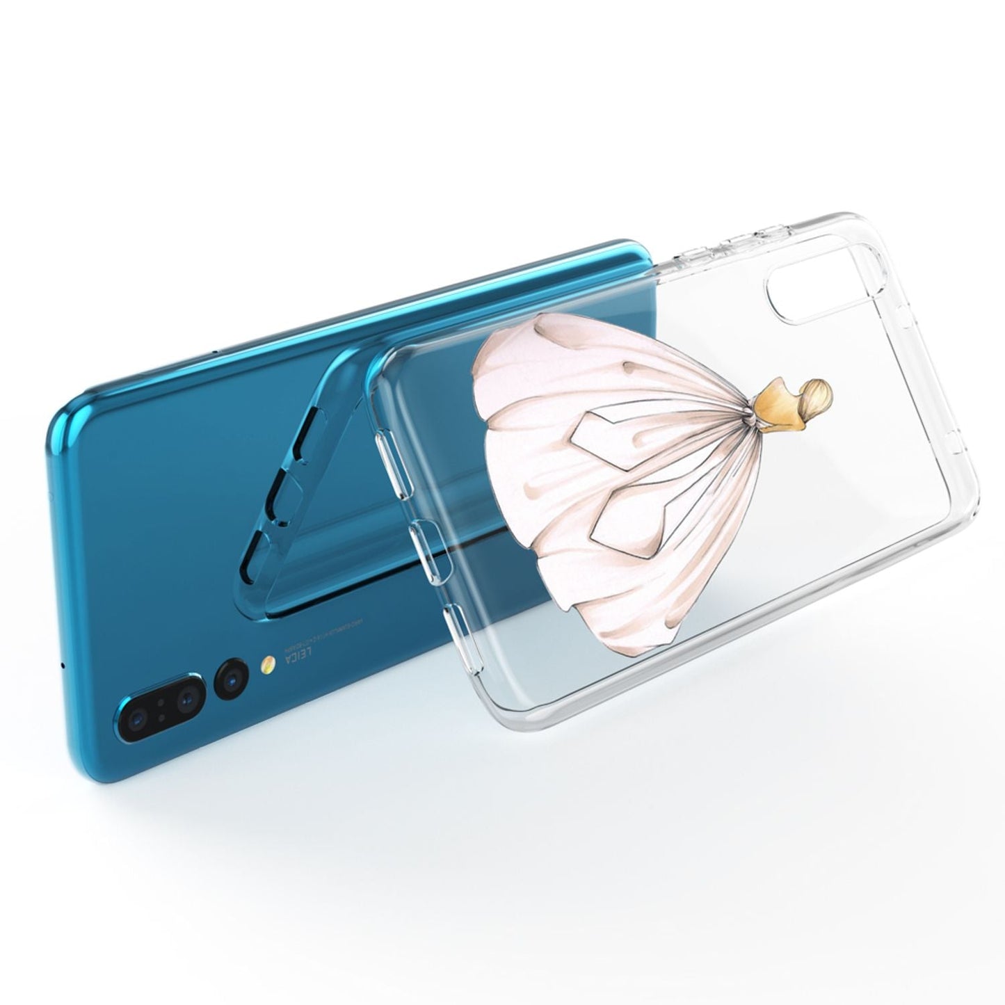Husă din silicon pentru Huawei P20 Pro cu design, transparentă - subțire, transparentă, potrivire perfectă