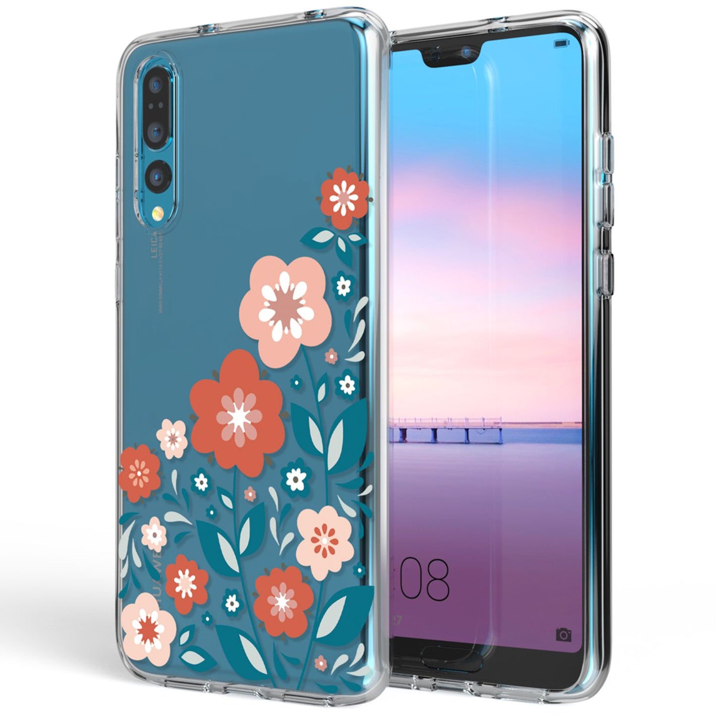 Husă din silicon pentru Huawei P20 Pro cu design, transparentă - subțire, transparentă, potrivire perfectă