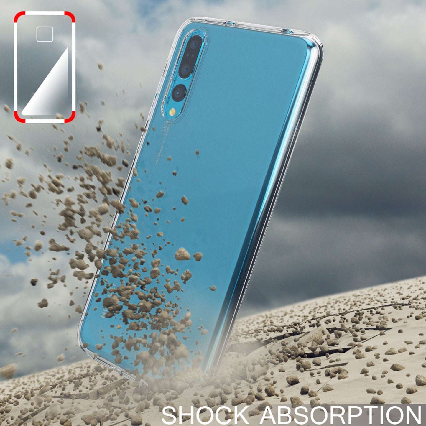 Husă din silicon pentru Huawei P20 Pro cu design, transparentă - subțire, transparentă, potrivire perfectă