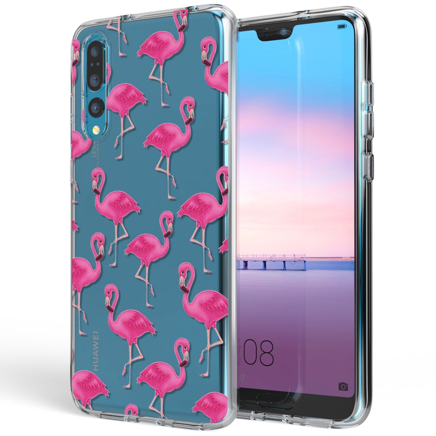 Husă din silicon pentru Huawei P20 Pro cu design, transparentă - subțire, transparentă, potrivire perfectă