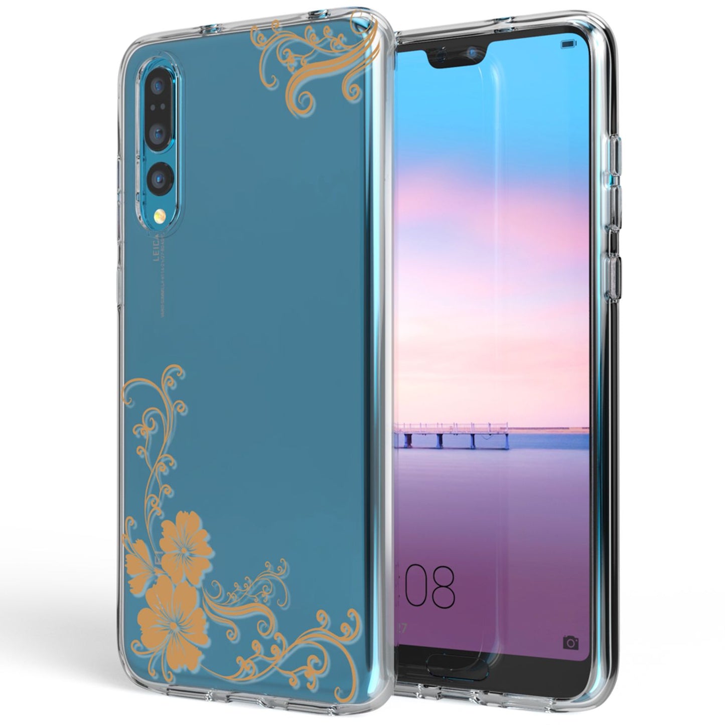 Husă din silicon pentru Huawei P20 Pro cu design, transparentă - subțire, transparentă, potrivire perfectă