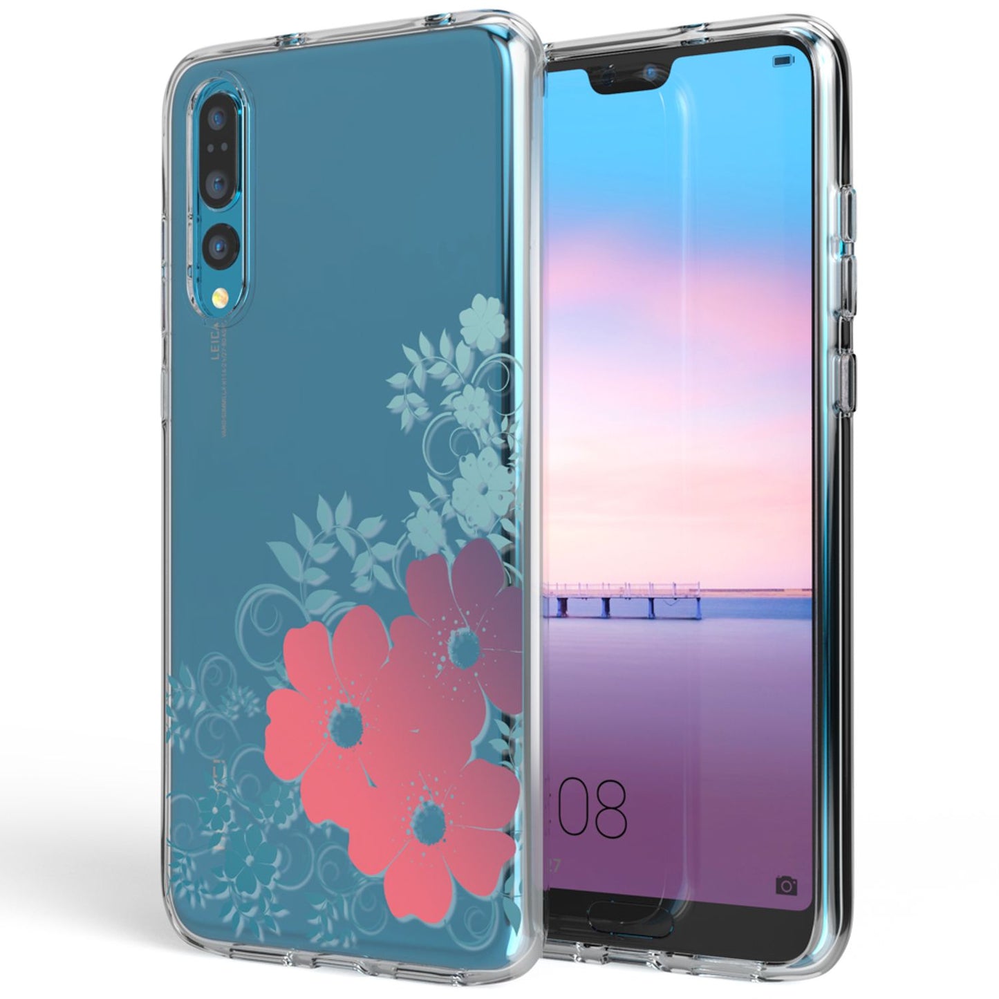 Husă din silicon pentru Huawei P20 Pro cu design, transparentă - subțire, transparentă, potrivire perfectă