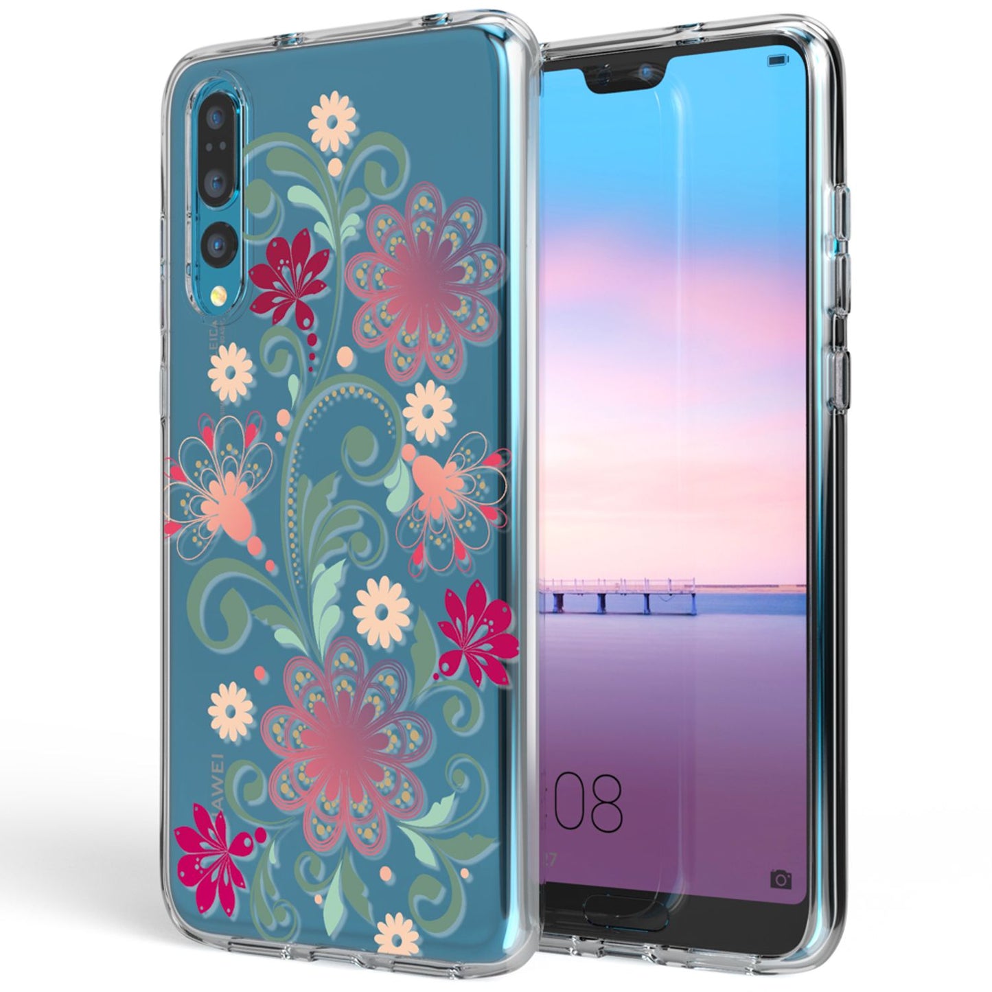 Husă din silicon pentru Huawei P20 Pro cu design, transparentă - subțire, transparentă, potrivire perfectă