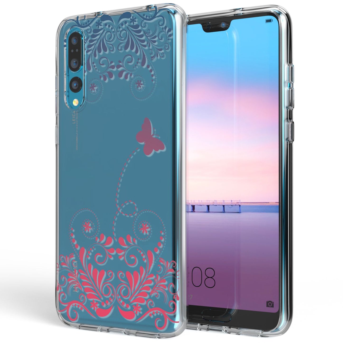Husă din silicon pentru Huawei P20 Pro cu design, transparentă - subțire, transparentă, potrivire perfectă