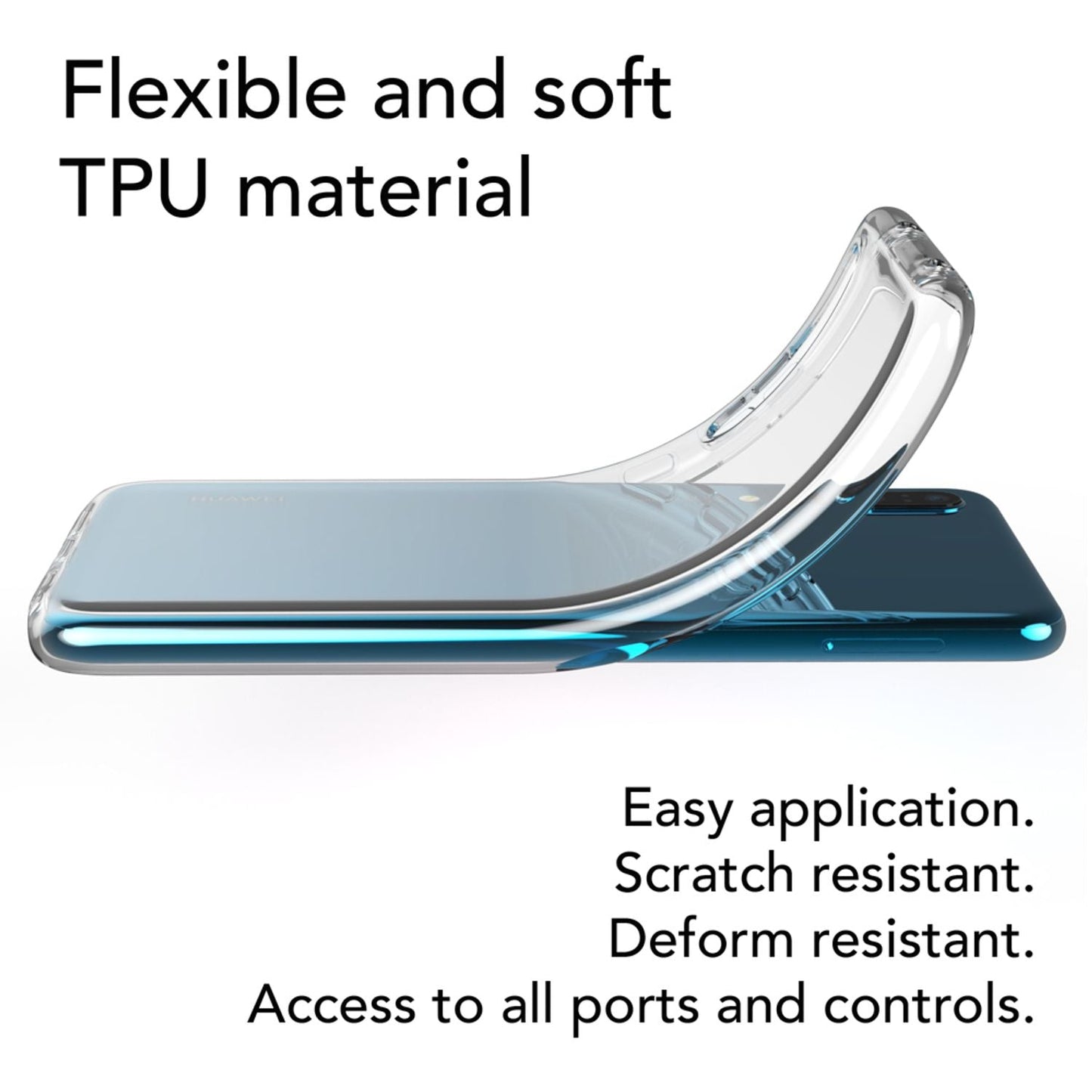 Husă din silicon pentru Huawei P20 Pro cu design, transparentă - subțire, transparentă, potrivire perfectă