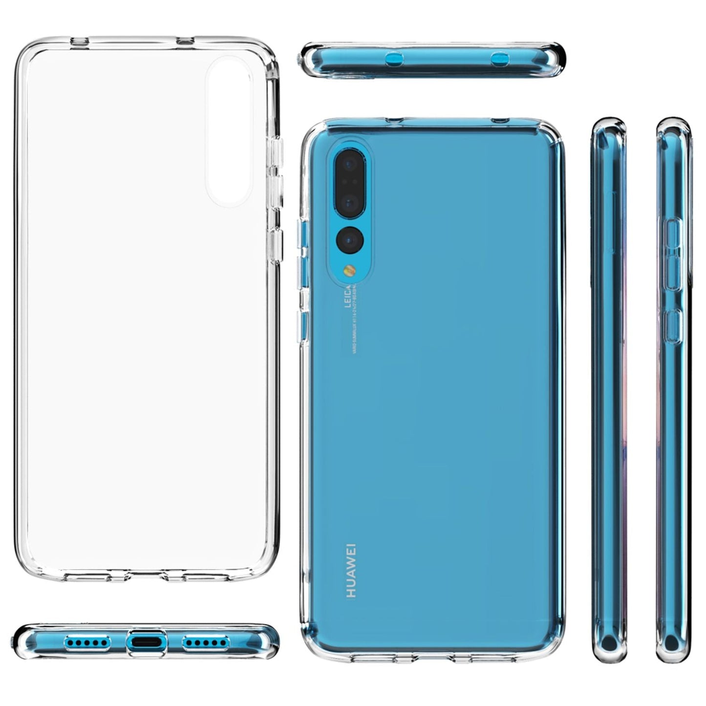 Husă din silicon pentru Huawei P20 Pro cu design, transparentă - subțire, transparentă, potrivire perfectă