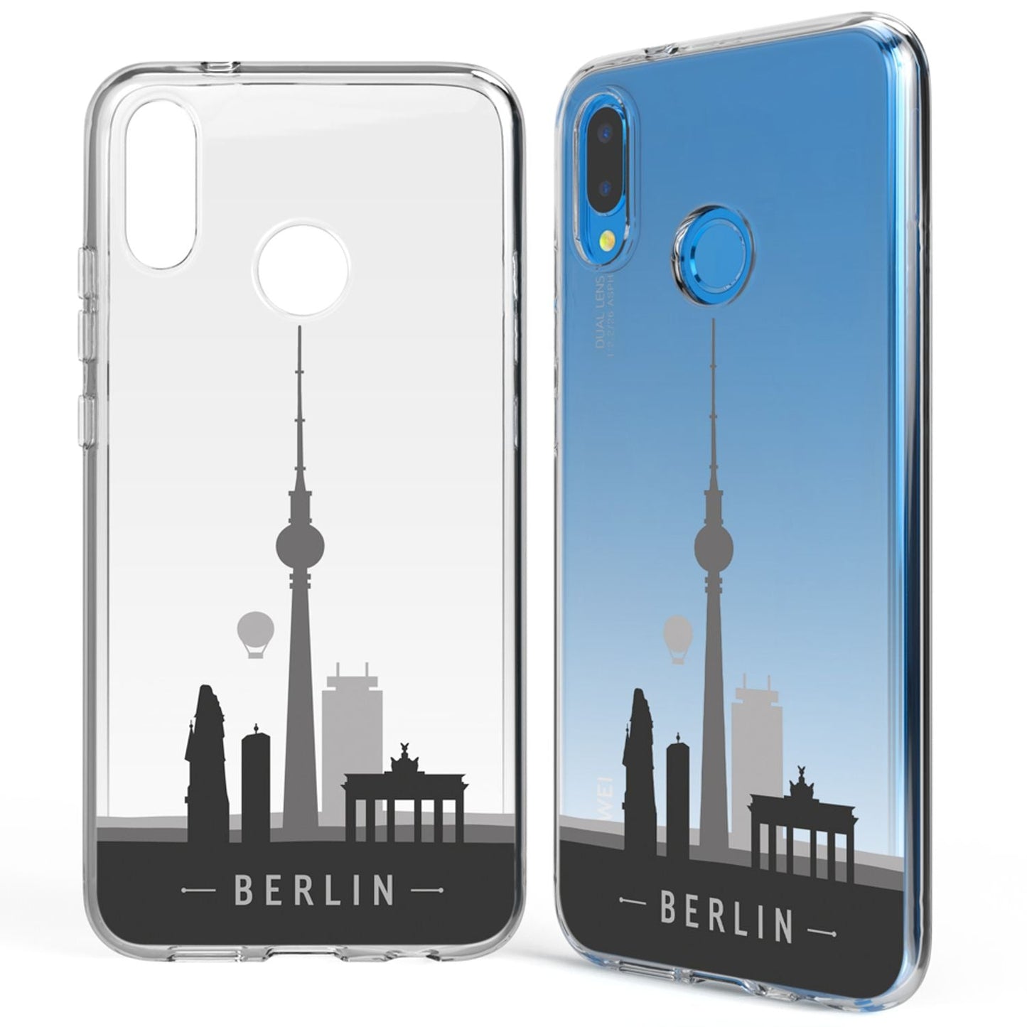 NALIA Huawei P20 Lite Hülle Slim Silikon Motiv Case - Dicke 0,7 mm; Material Silikon; Passform Huawei P20 Lite
