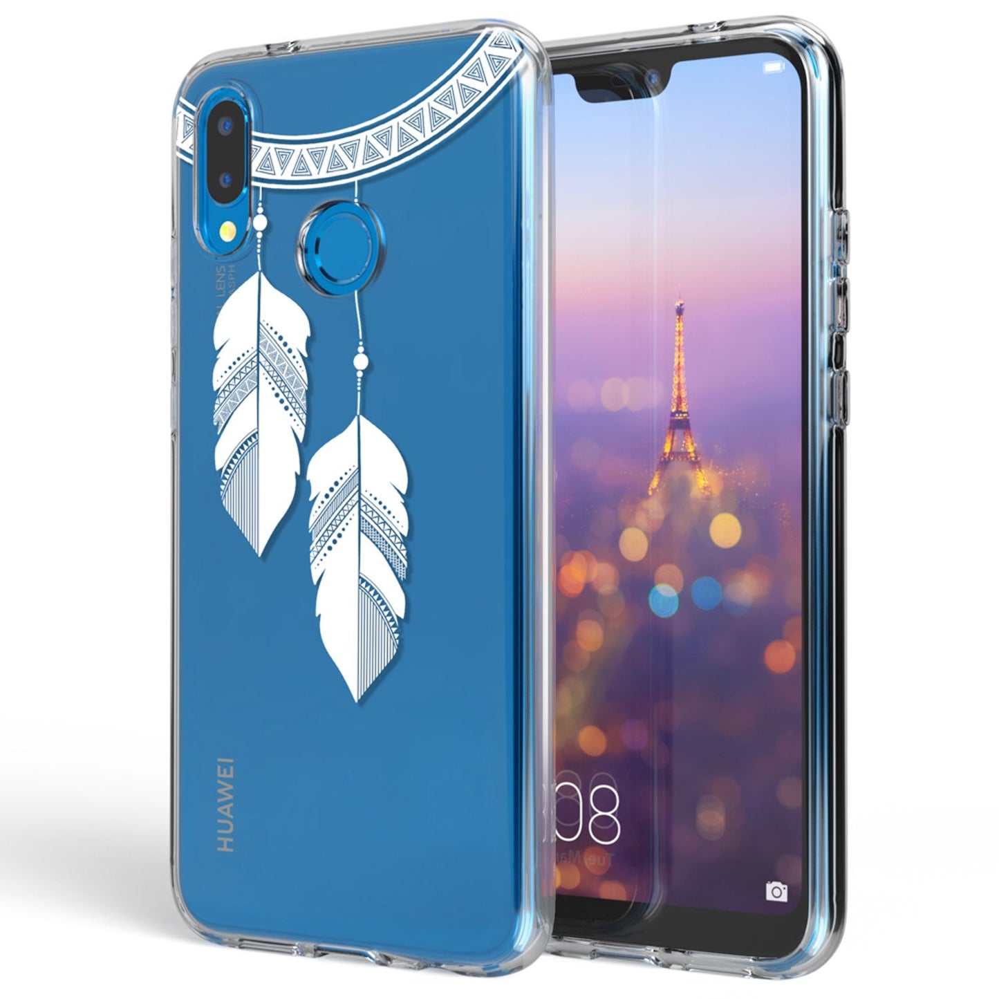 NALIA Huawei P20 Lite Hülle Slim Silikon Motiv Case - Dicke 0,7 mm; Material Silikon; Passform Huawei P20 Lite