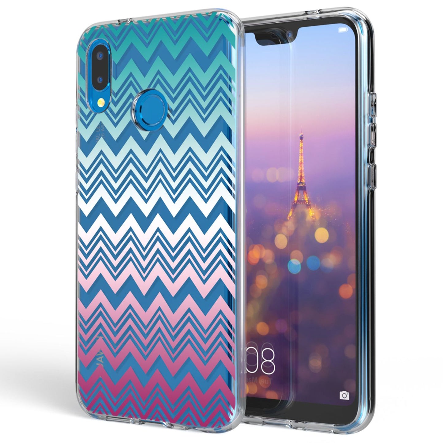 NALIA Huawei P20 Lite Hülle Slim Silikon Motiv Case - Dicke 0,7 mm; Material Silikon; Passform Huawei P20 Lite