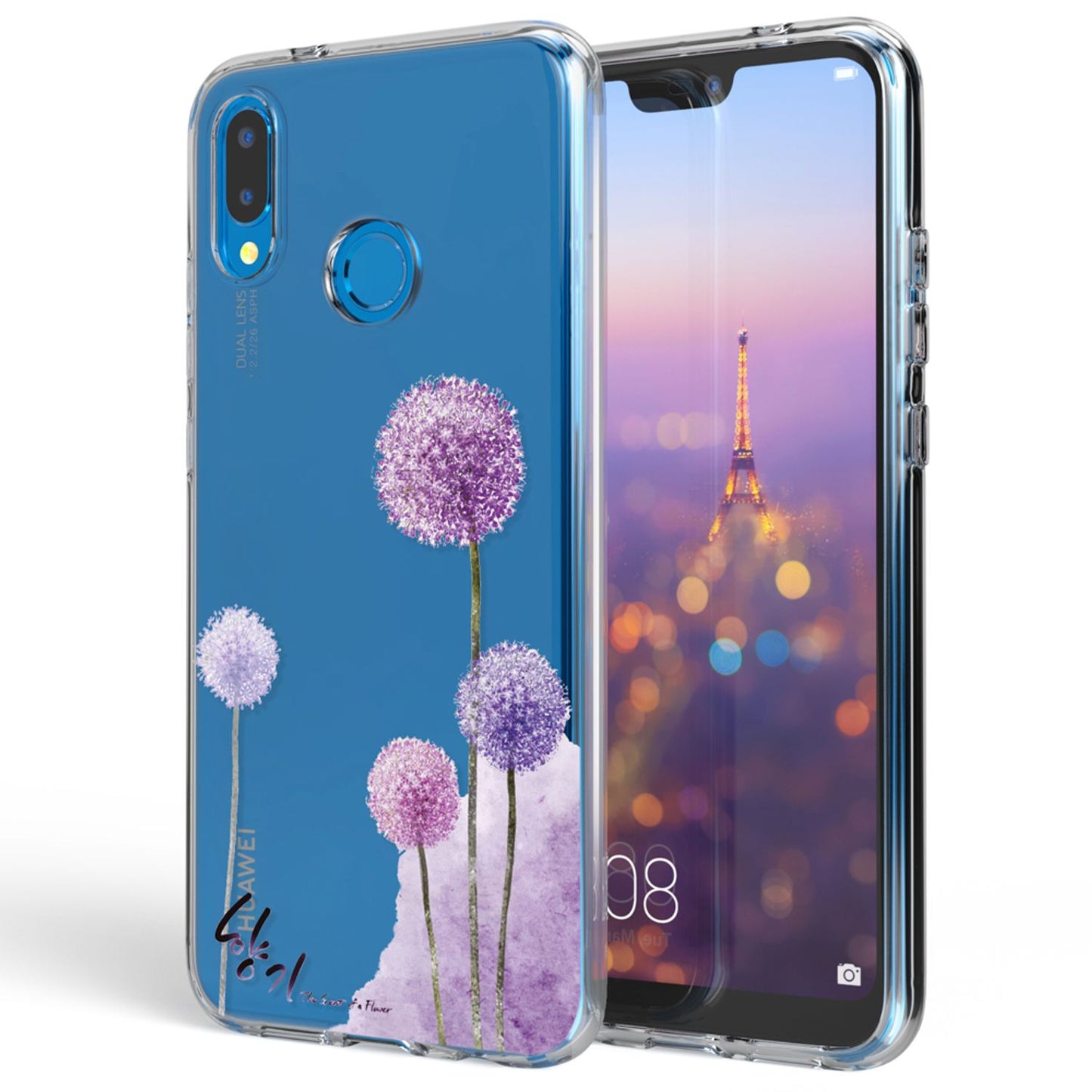 NALIA Huawei P20 Lite Hülle Slim Silikon Motiv Case - Dicke 0,7 mm; Material Silikon; Passform Huawei P20 Lite