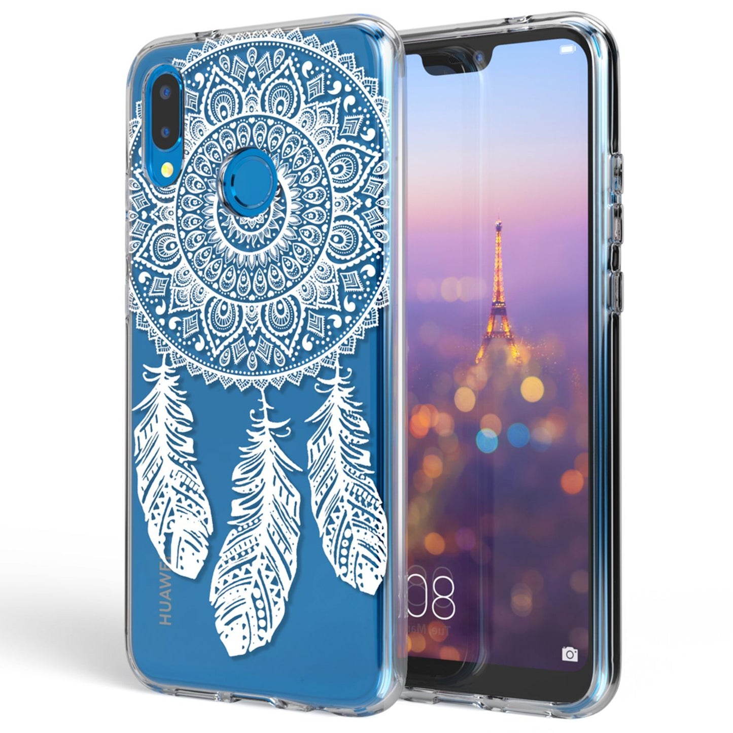 NALIA Huawei P20 Lite Hülle Slim Silikon Motiv Case - Dicke 0,7 mm; Material Silikon; Passform Huawei P20 Lite