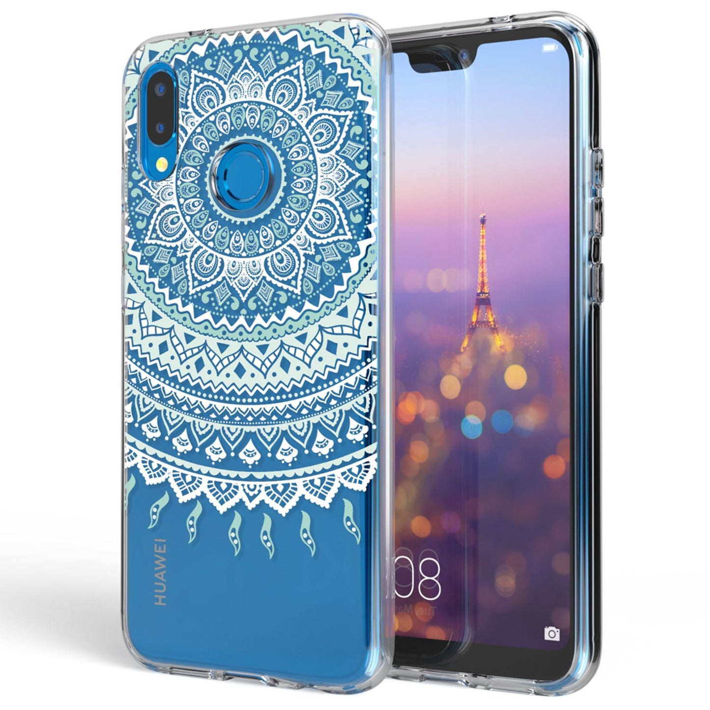 NALIA Huawei P20 Lite Hülle Slim Silikon Motiv Case - Dicke 0,7 mm; Material Silikon; Passform Huawei P20 Lite