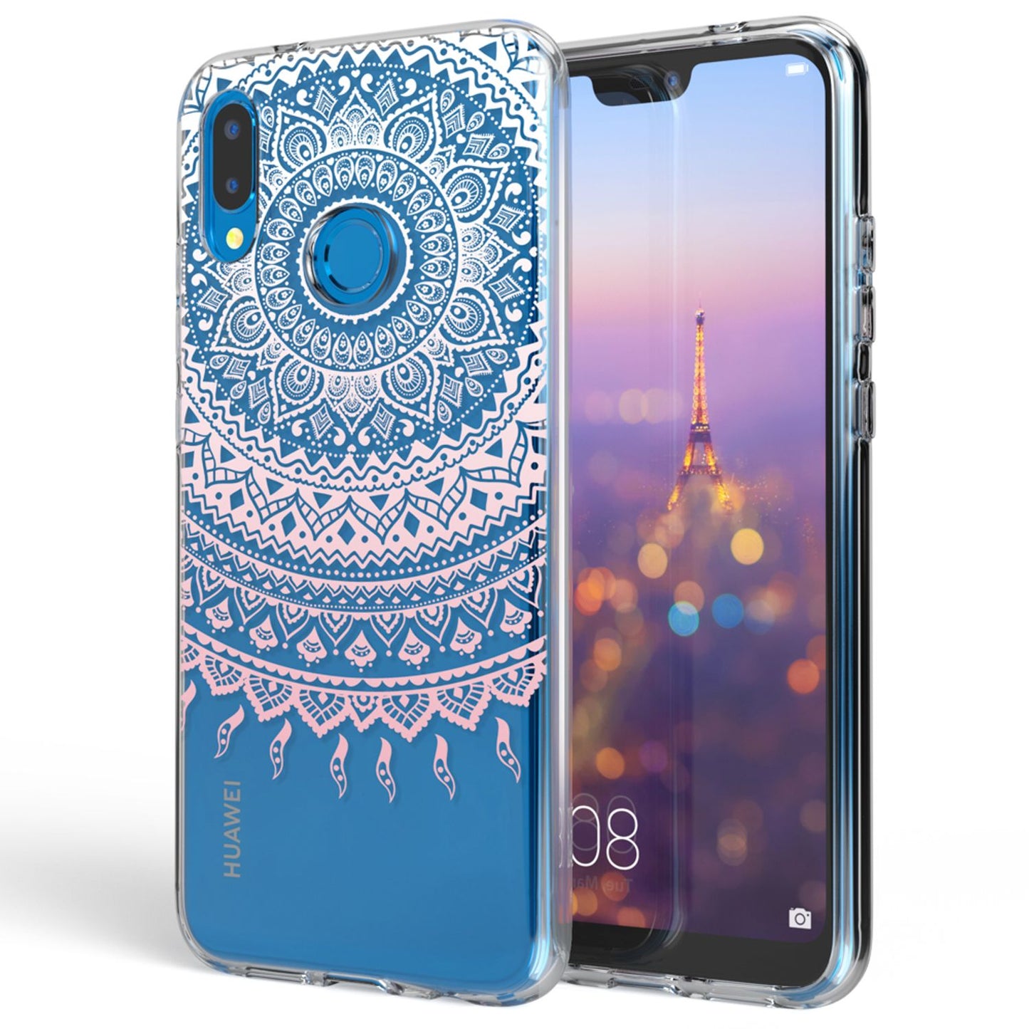 NALIA Huawei P20 Lite Hülle Slim Silikon Motiv Case - Dicke 0,7 mm; Material Silikon; Passform Huawei P20 Lite