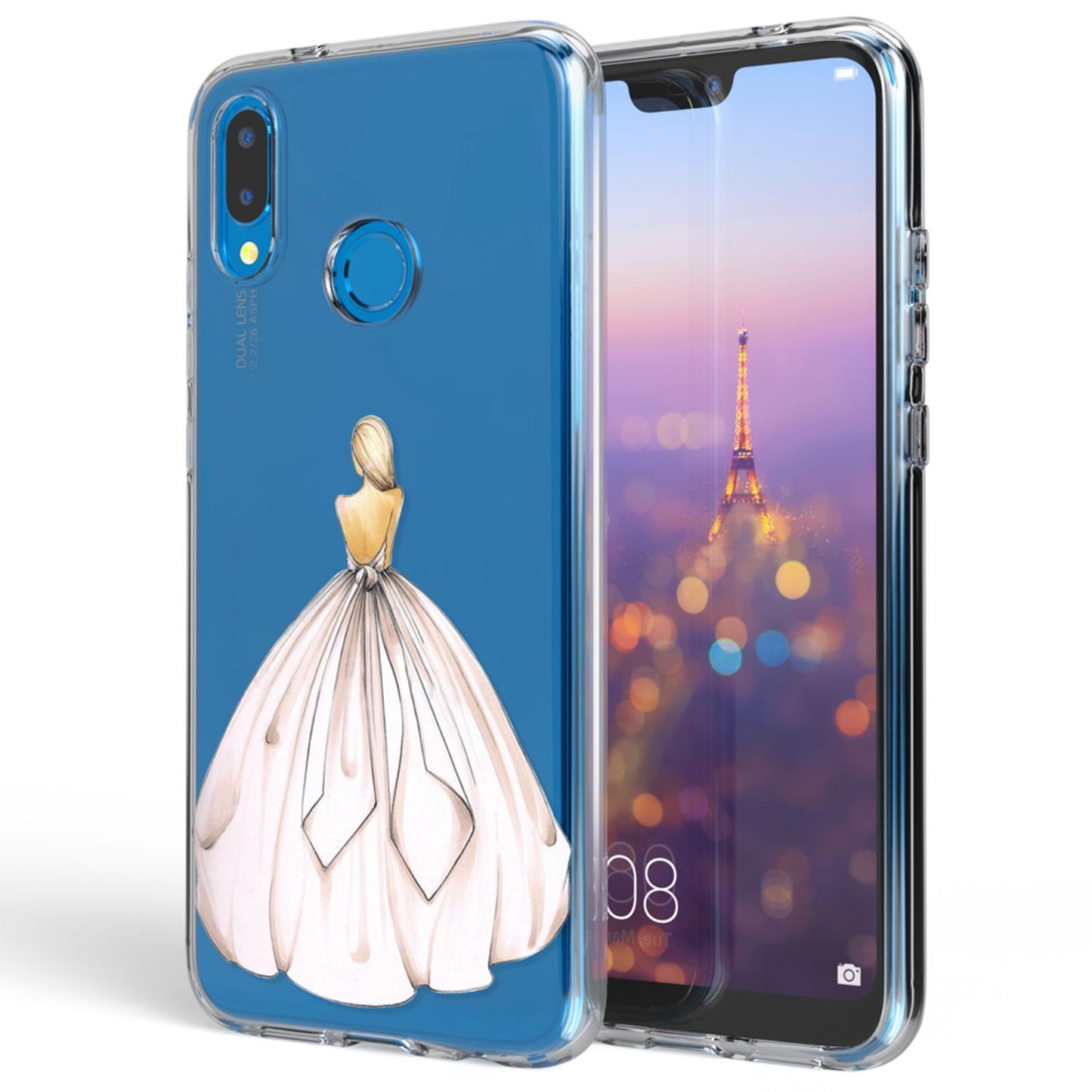 NALIA Huawei P20 Lite Hülle Slim Silikon Motiv Case - Dicke 0,7 mm; Material Silikon; Passform Huawei P20 Lite