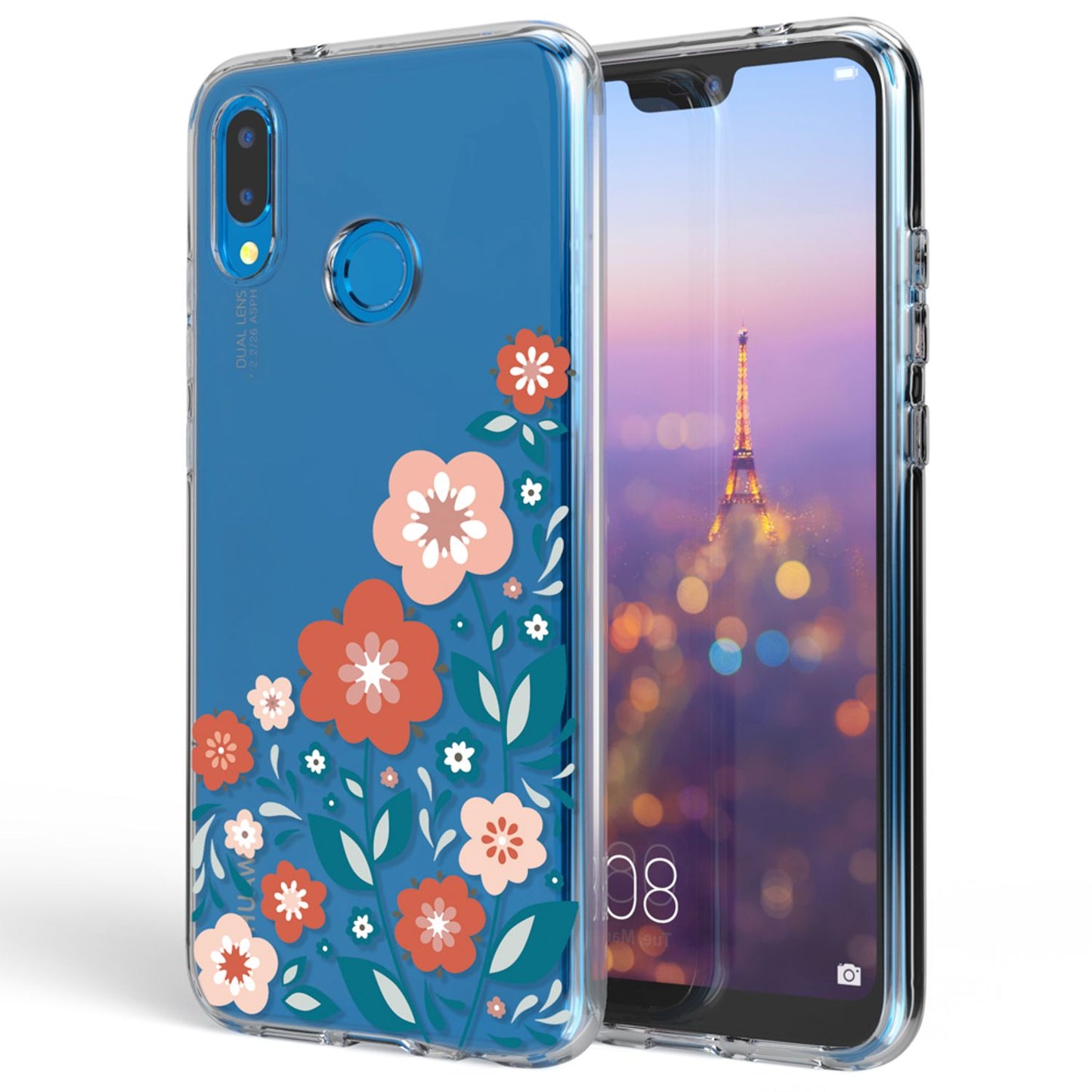 NALIA Huawei P20 Lite Hülle Slim Silikon Motiv Case - Dicke 0,7 mm; Material Silikon; Passform Huawei P20 Lite
