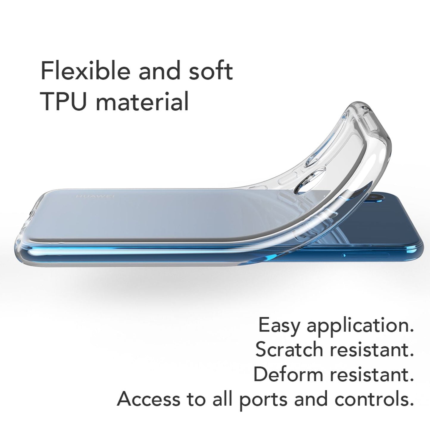 NALIA Huawei P20 Lite Hülle Slim Silikon Motiv Case - Dicke 0,7 mm; Material Silikon; Passform Huawei P20 Lite