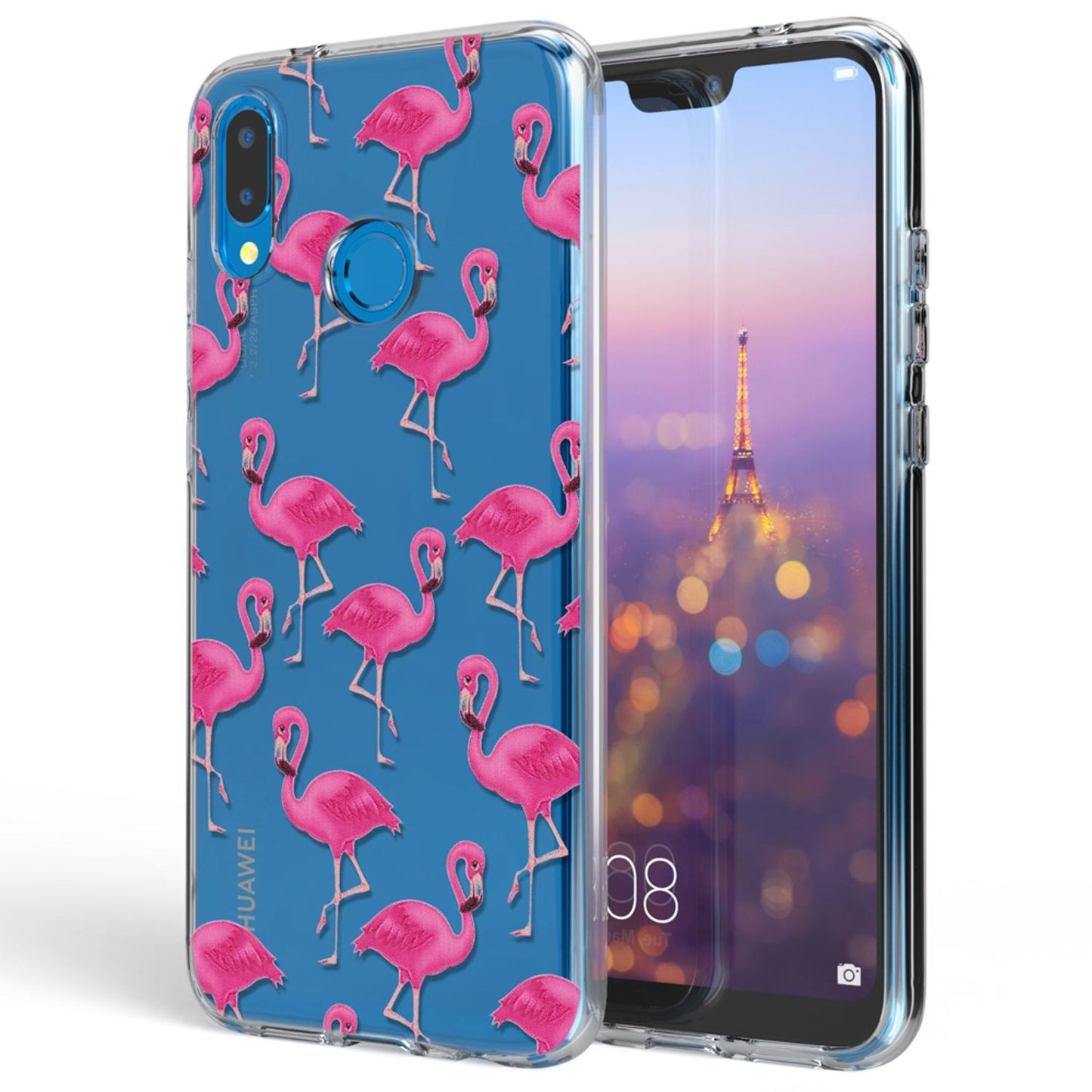 NALIA Huawei P20 Lite Hülle Slim Silikon Motiv Case - Dicke 0,7 mm; Material Silikon; Passform Huawei P20 Lite
