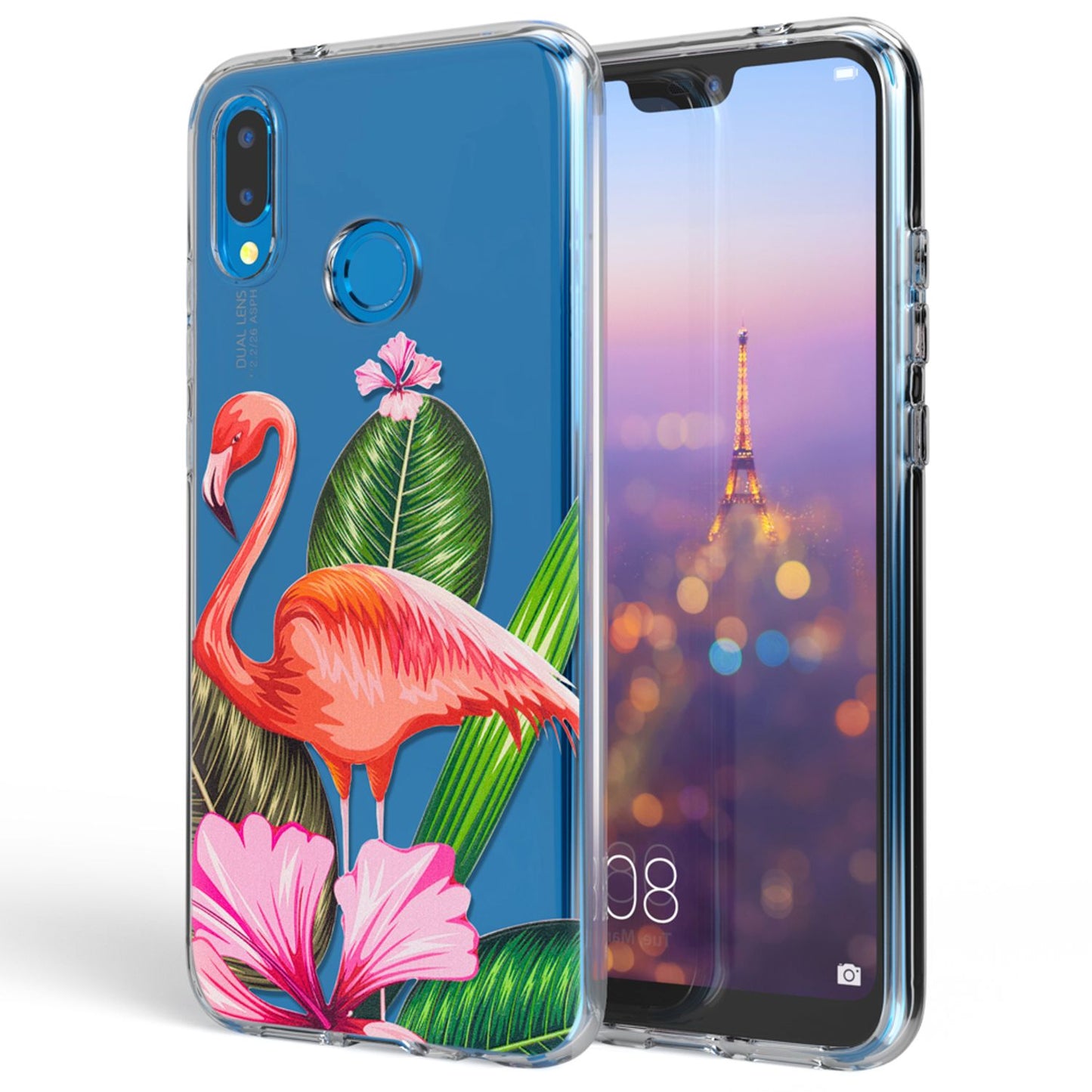 NALIA Huawei P20 Lite Hülle Slim Silikon Motiv Case - Dicke 0,7 mm; Material Silikon; Passform Huawei P20 Lite