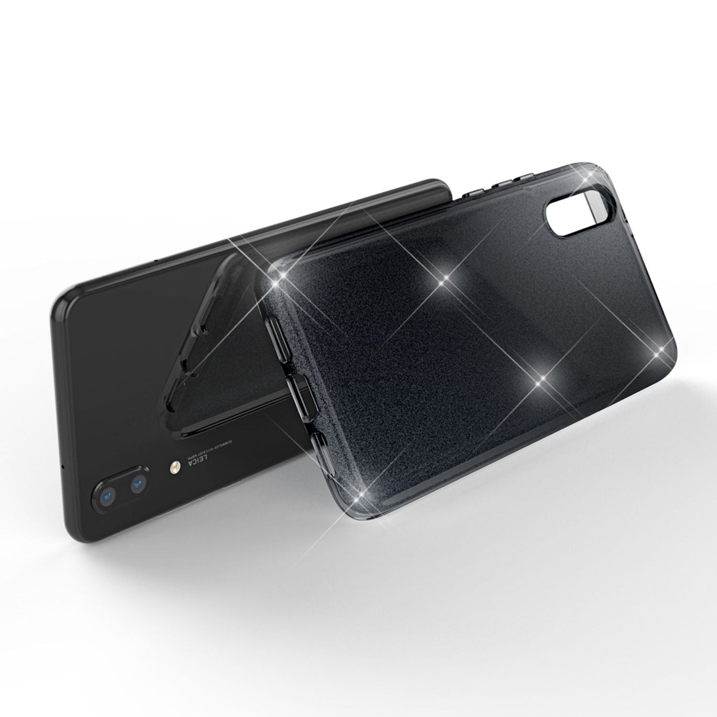 Husă de telefon Huawei P20 de la NALIA, husă din silicon cu sclipici, sclipici protector