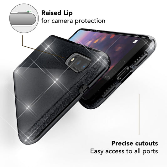 Husă de telefon Huawei P20 de la NALIA, husă din silicon cu sclipici, sclipici protector