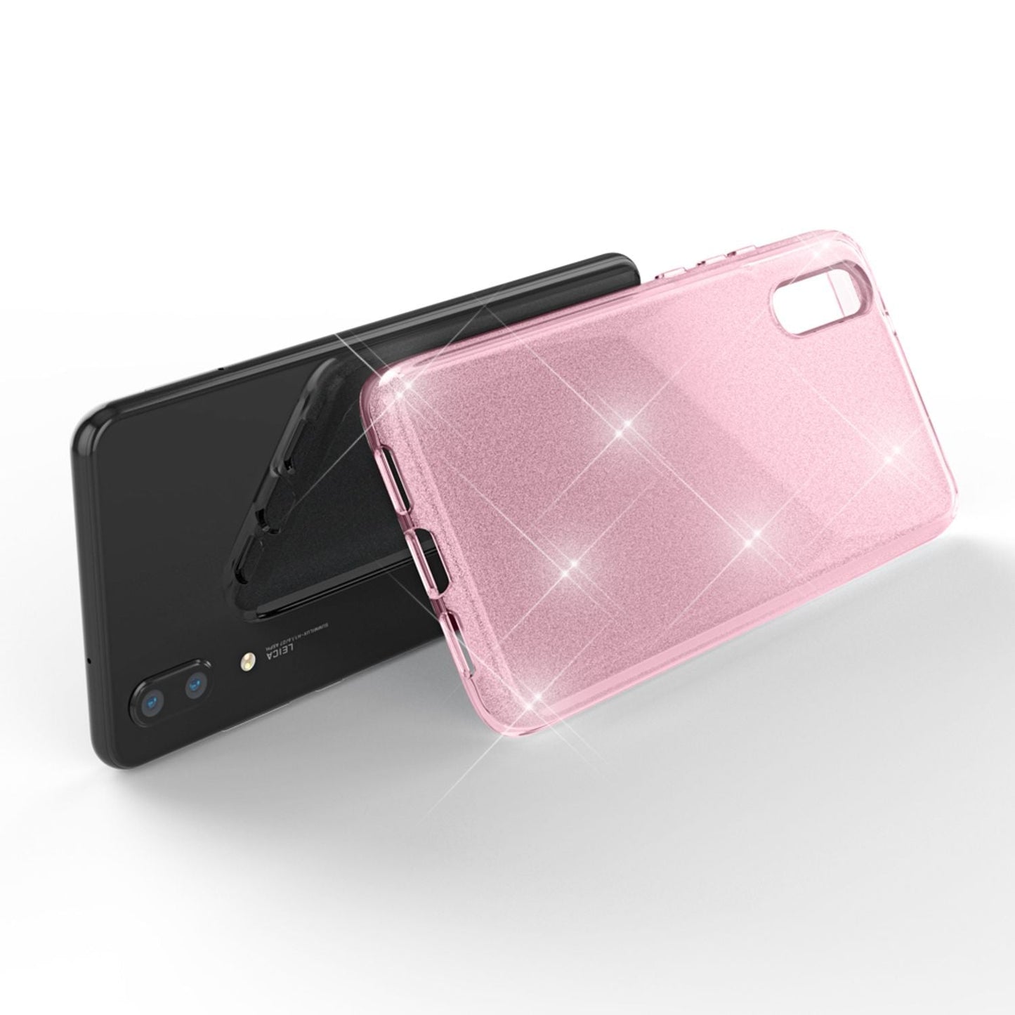 Husă de telefon Huawei P20 de la NALIA, husă din silicon cu sclipici, sclipici protector