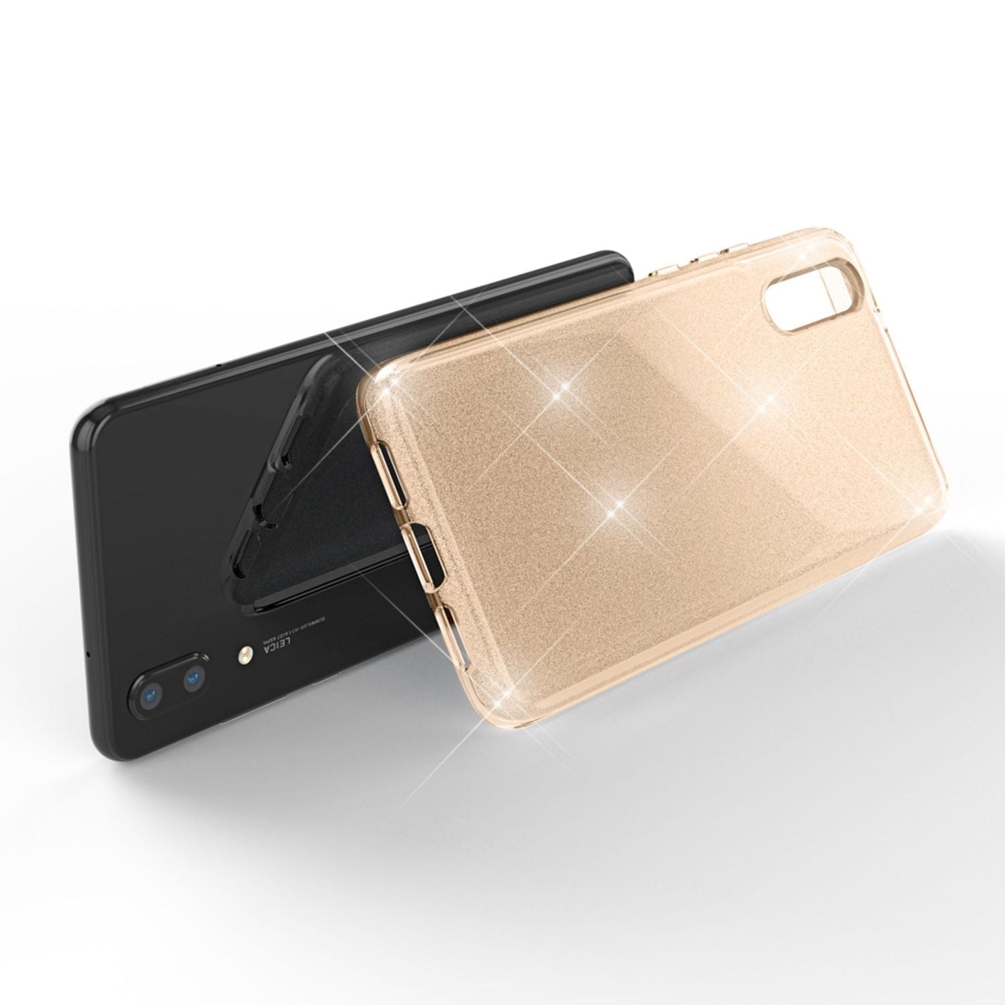 Husă de telefon Huawei P20 de la NALIA, husă din silicon cu sclipici, sclipici protector