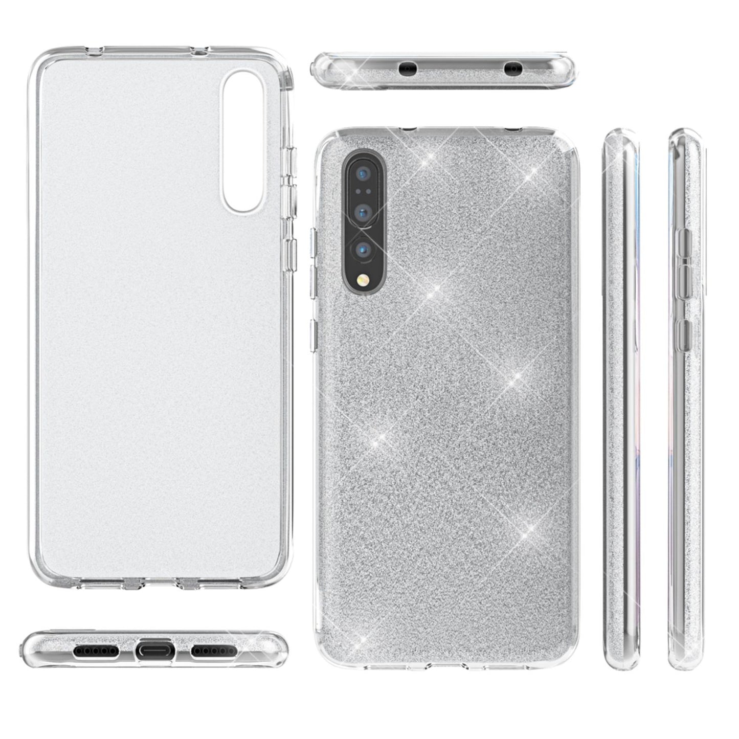 NALIA Huawei P20 Pro Glitzer Silikon Hülle - Dicke Ca. 1,3 Mm, Material Silikon, Passform Huawei P20 Pro