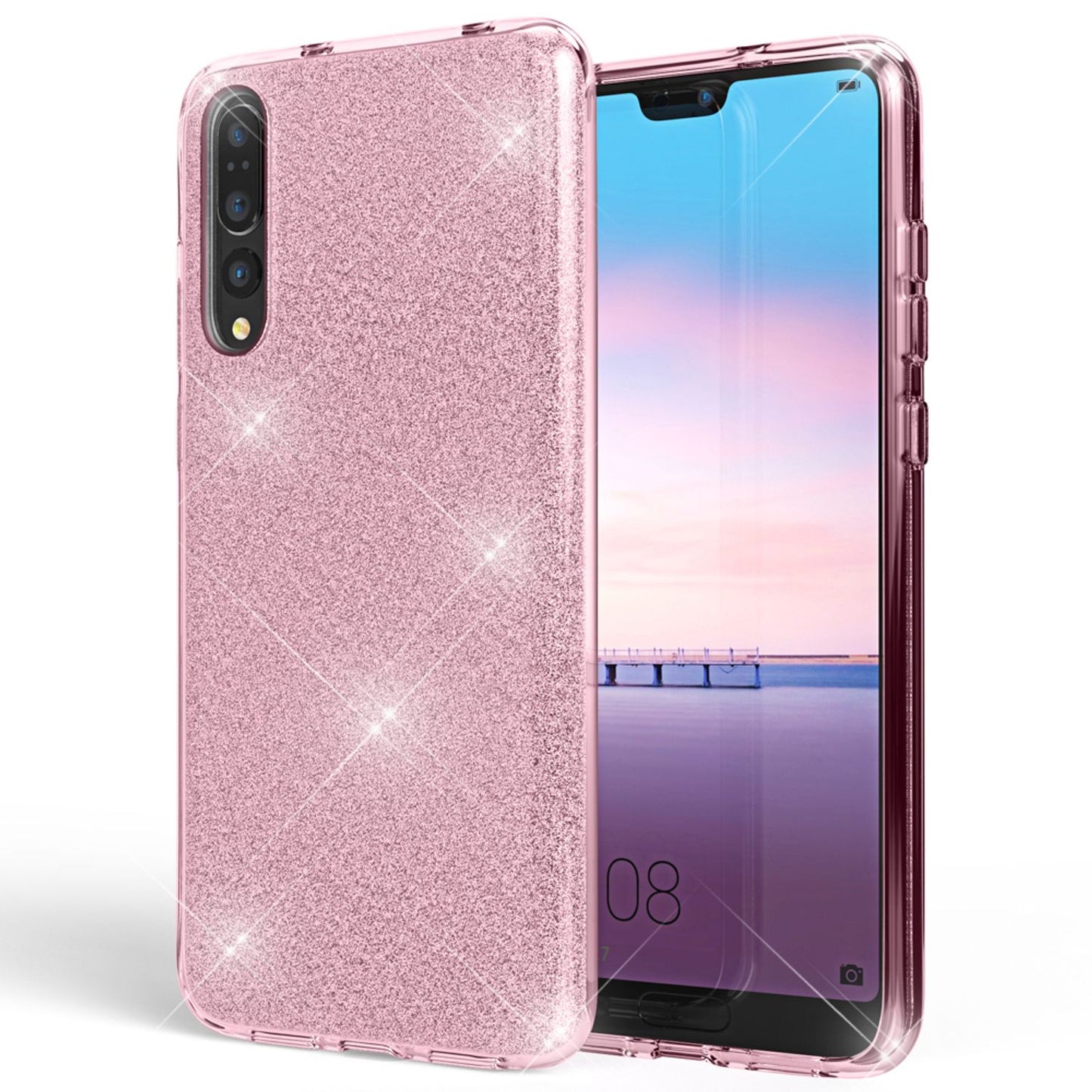 NALIA Huawei P20 Pro Glitzer Silikon Hülle - Dicke Ca. 1,3 Mm, Material Silikon, Passform Huawei P20 Pro