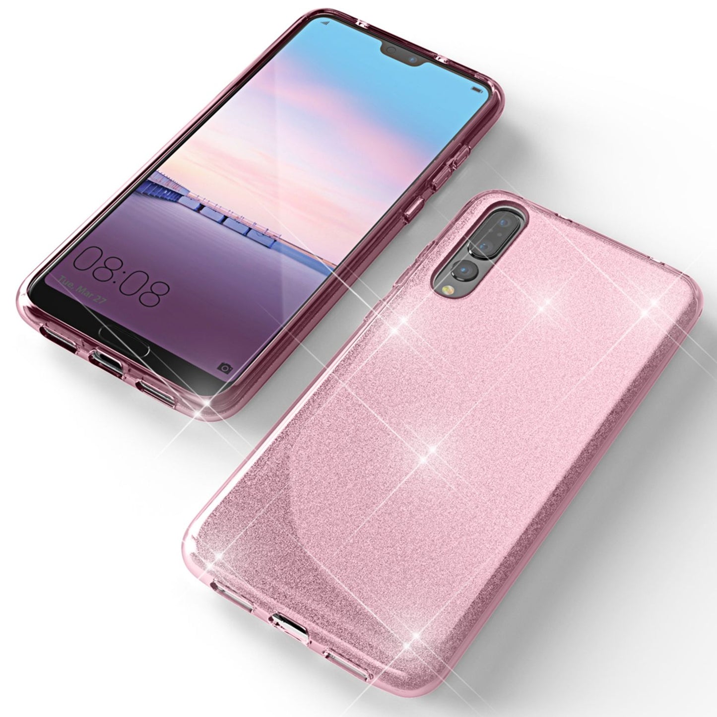 NALIA Huawei P20 Pro Glitzer Silikon Hülle - Dicke Ca. 1,3 Mm, Material Silikon, Passform Huawei P20 Pro