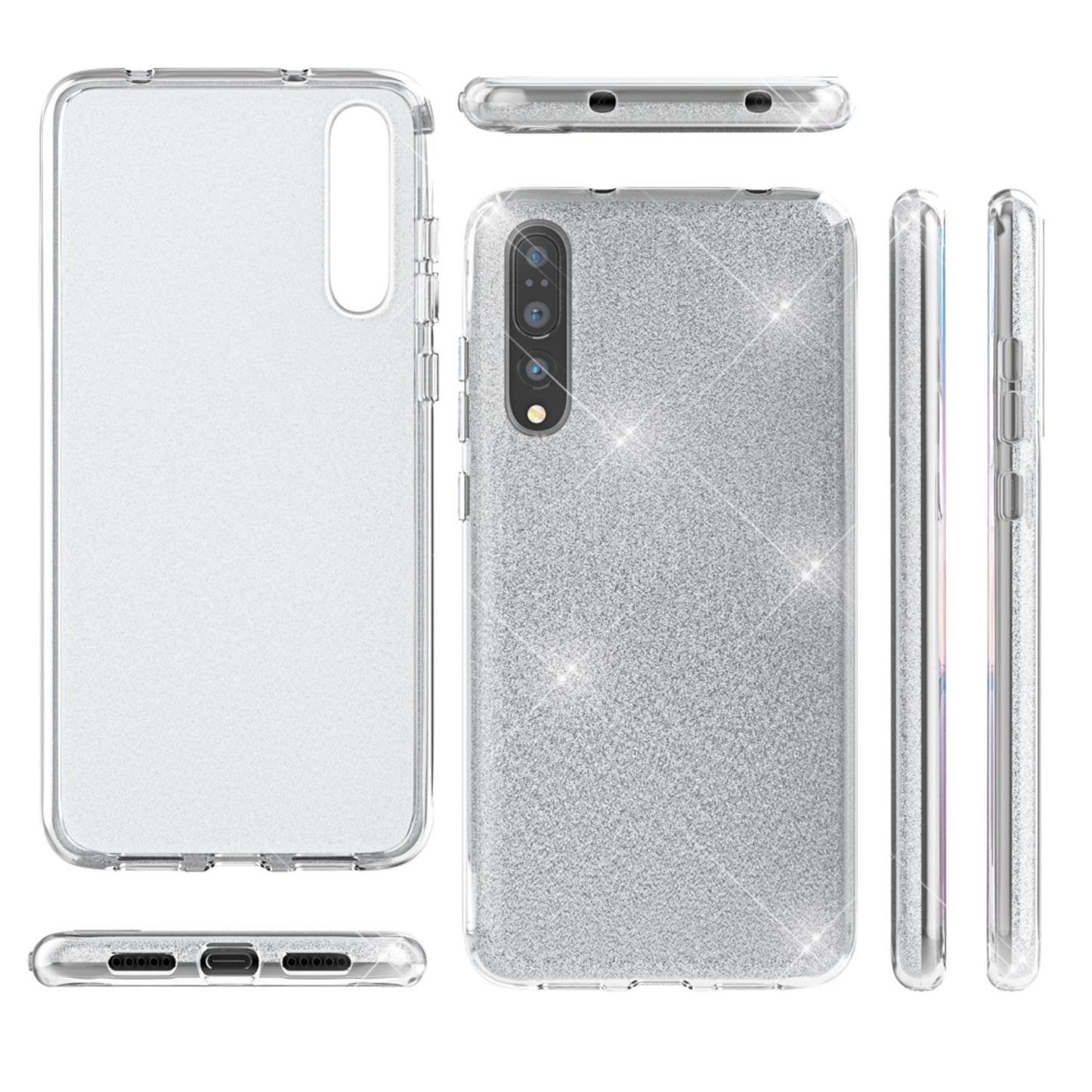 NALIA Huawei P20 Pro Glitzer Silikon Hülle - Dicke Ca. 1,3 Mm, Material Silikon, Passform Huawei P20 Pro