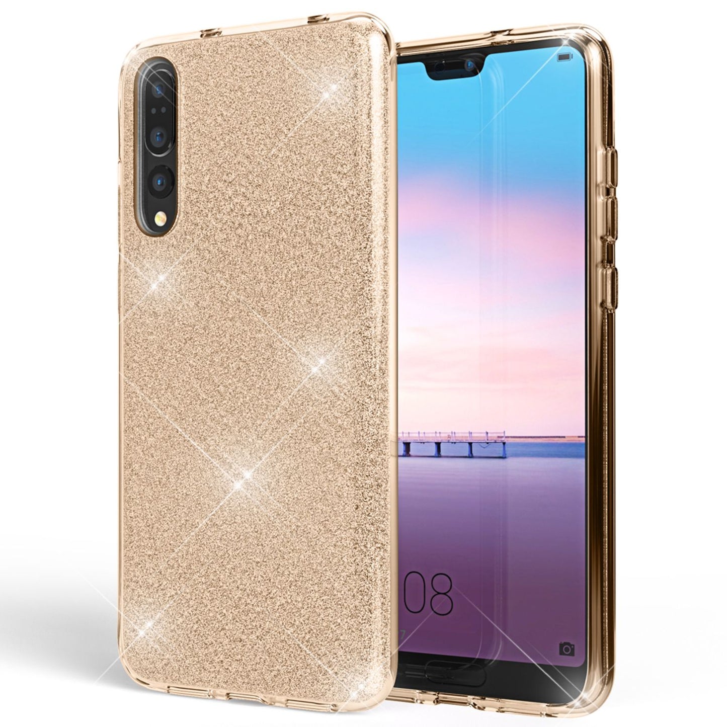 NALIA Huawei P20 Pro Glitzer Silikon Hülle - Dicke Ca. 1,3 Mm, Material Silikon, Passform Huawei P20 Pro